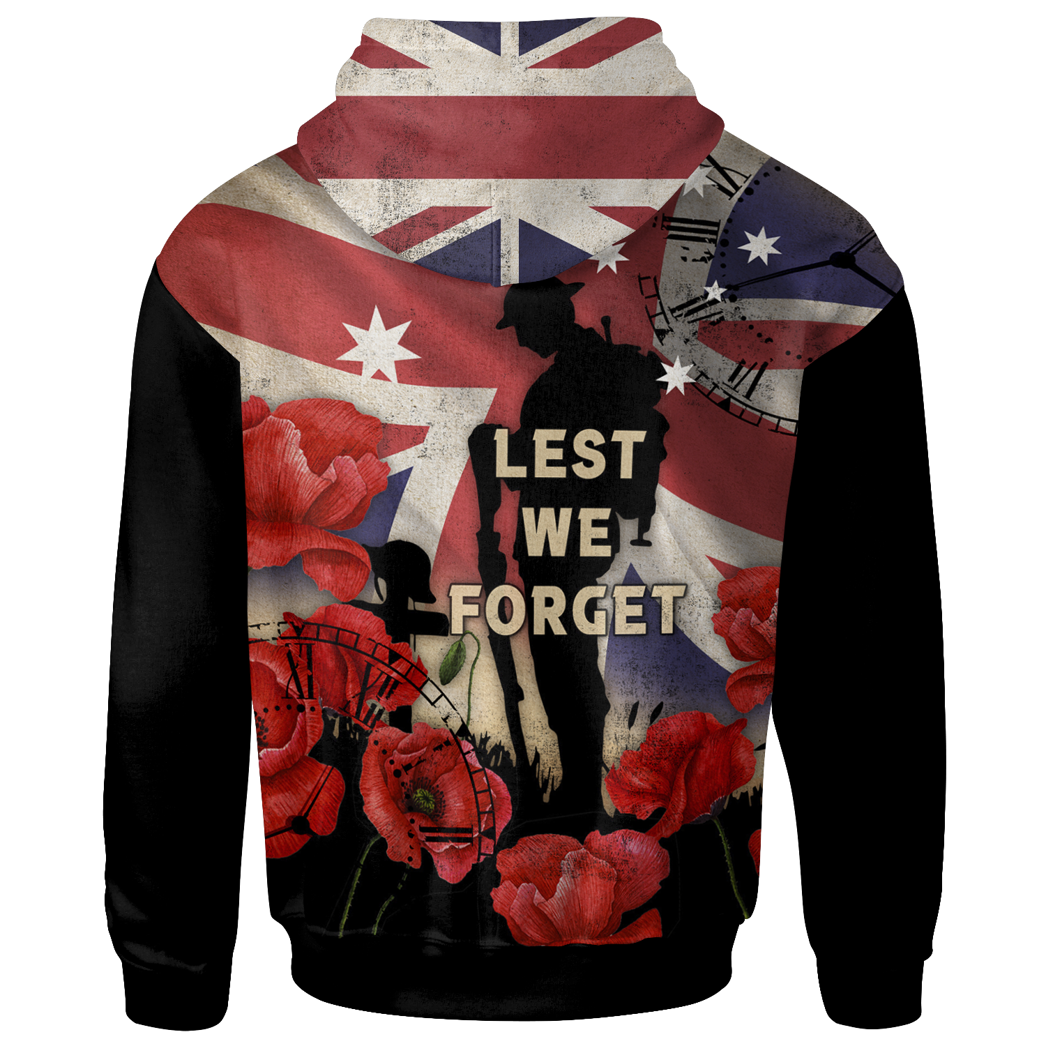 ANZAC Zip - Up Hoodie - A Day We Will Never Forget - Vibe Hoodie Shop