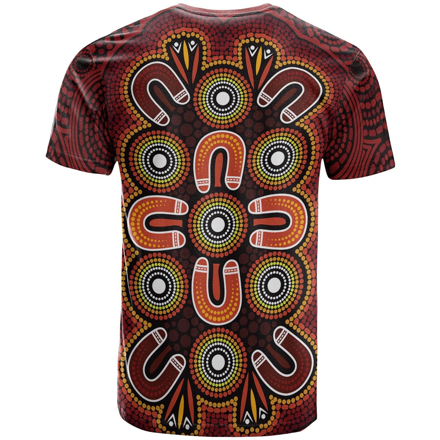 ABoriginal T shirt - Aboriginal Dot Painting Flowers Style - Vibe Hoodie Shop