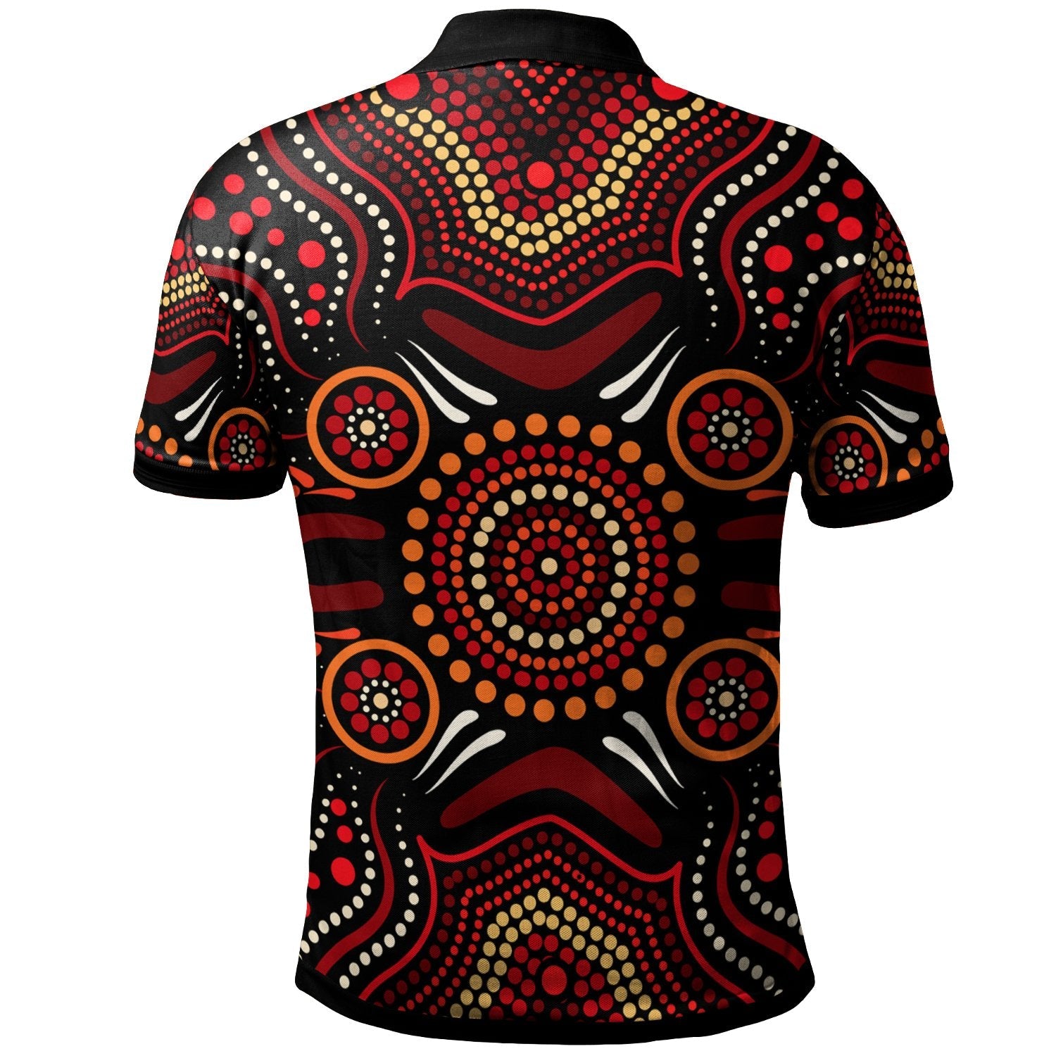 Aboriginal Personalised Polo Shirt - Aboriginal Lizard With Dot Painting Pattern - Vibe Hoodie Shop