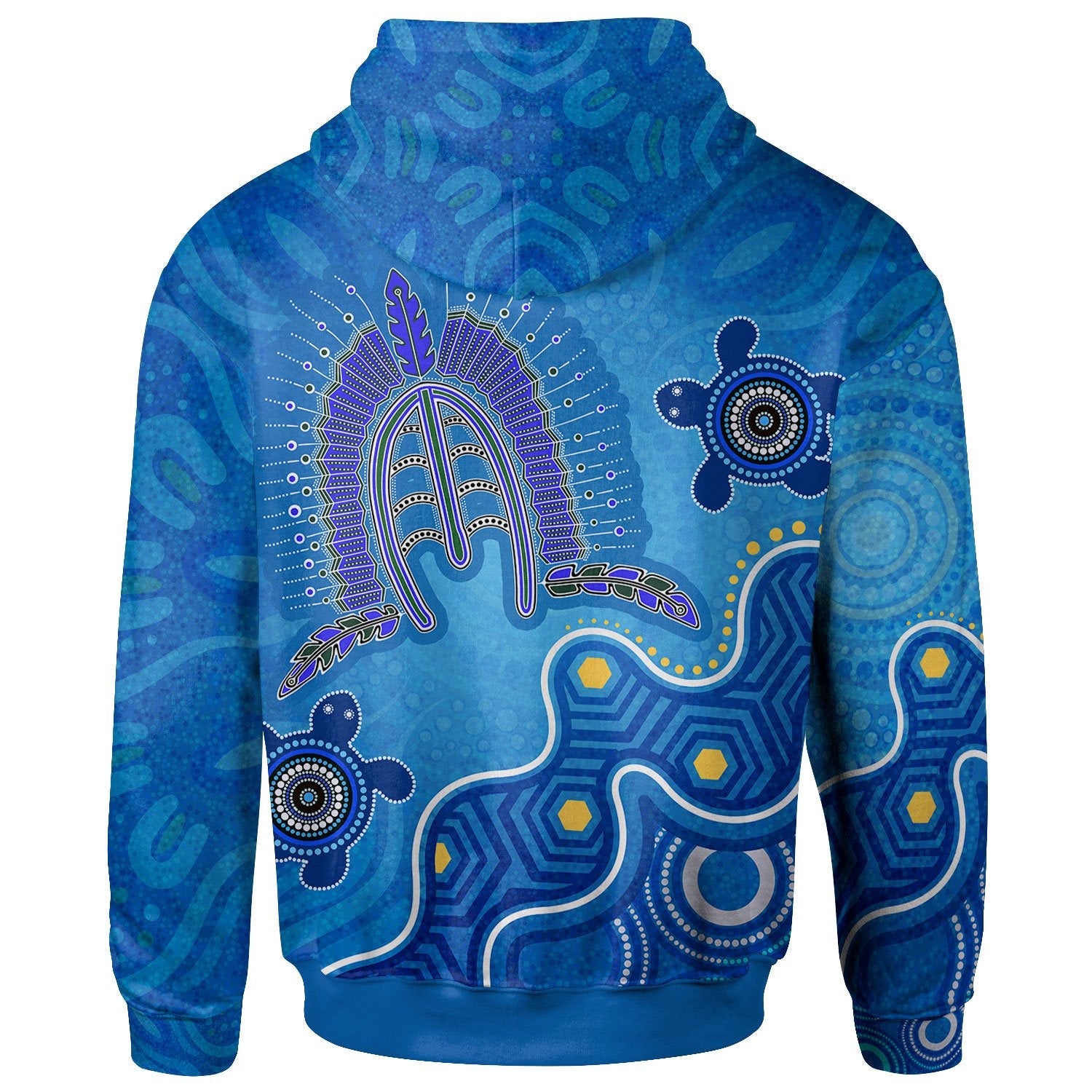 Torres Strait Hoodie - Dhari And Turtle - BN25 - Vibe Hoodie Shop