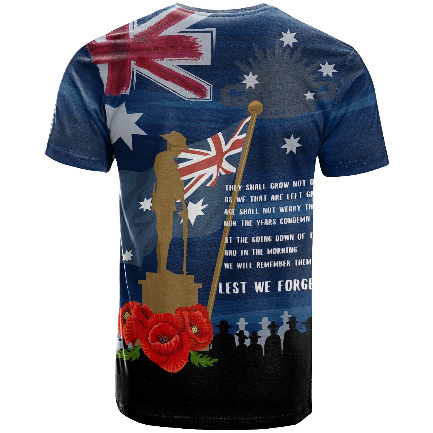 ANZAC T shirt - Always Remember Australian ANZAC Day - Vibe Hoodie Shop