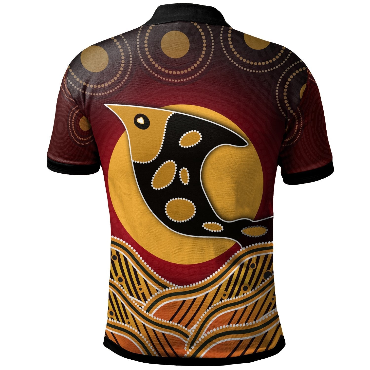 Polo Shirt - Aboriginal Dot Patterns Fish - Vibe Hoodie Shop