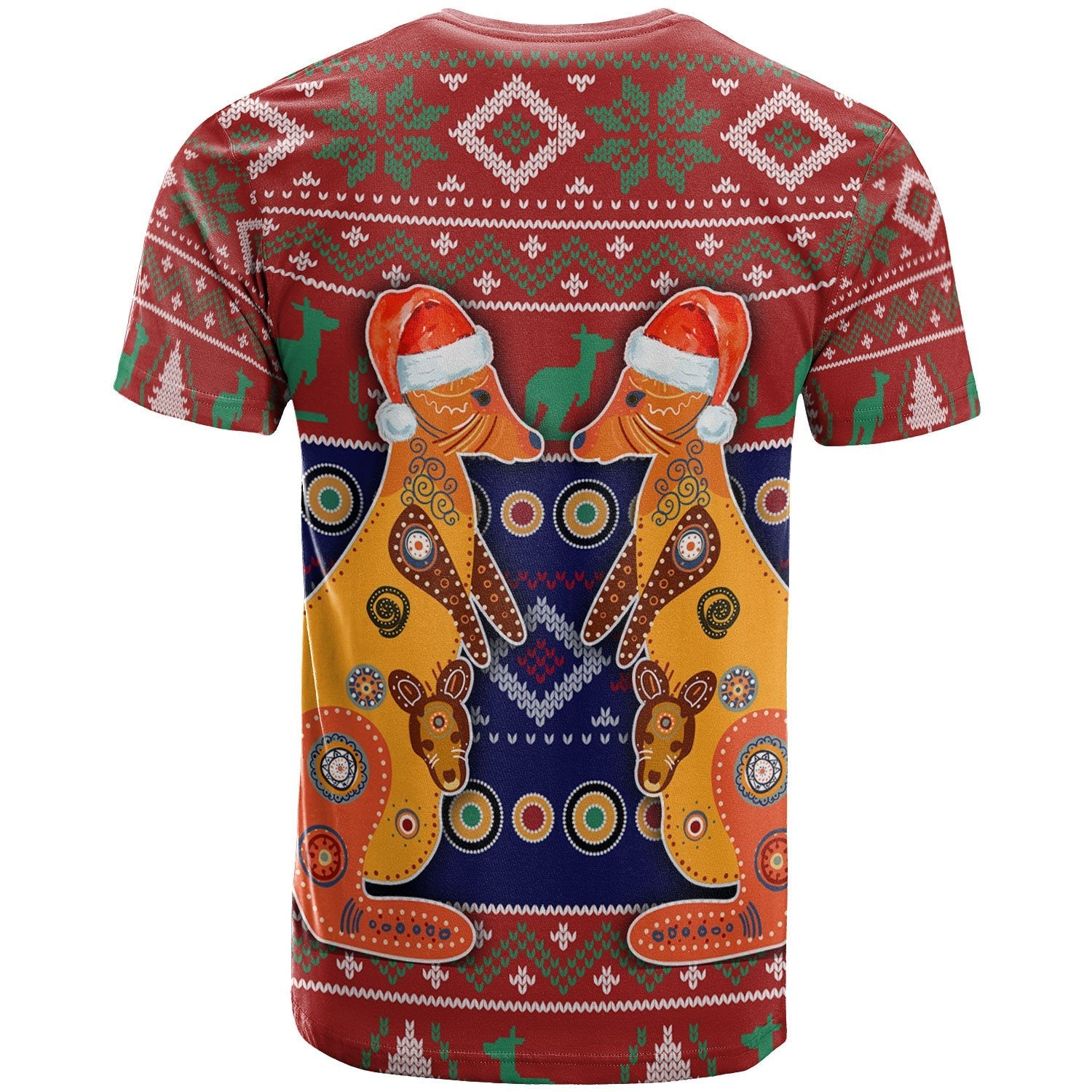 Australia Christmas T shirt - Mother Kangaroo In Christmas - Vibe Hoodie Shop