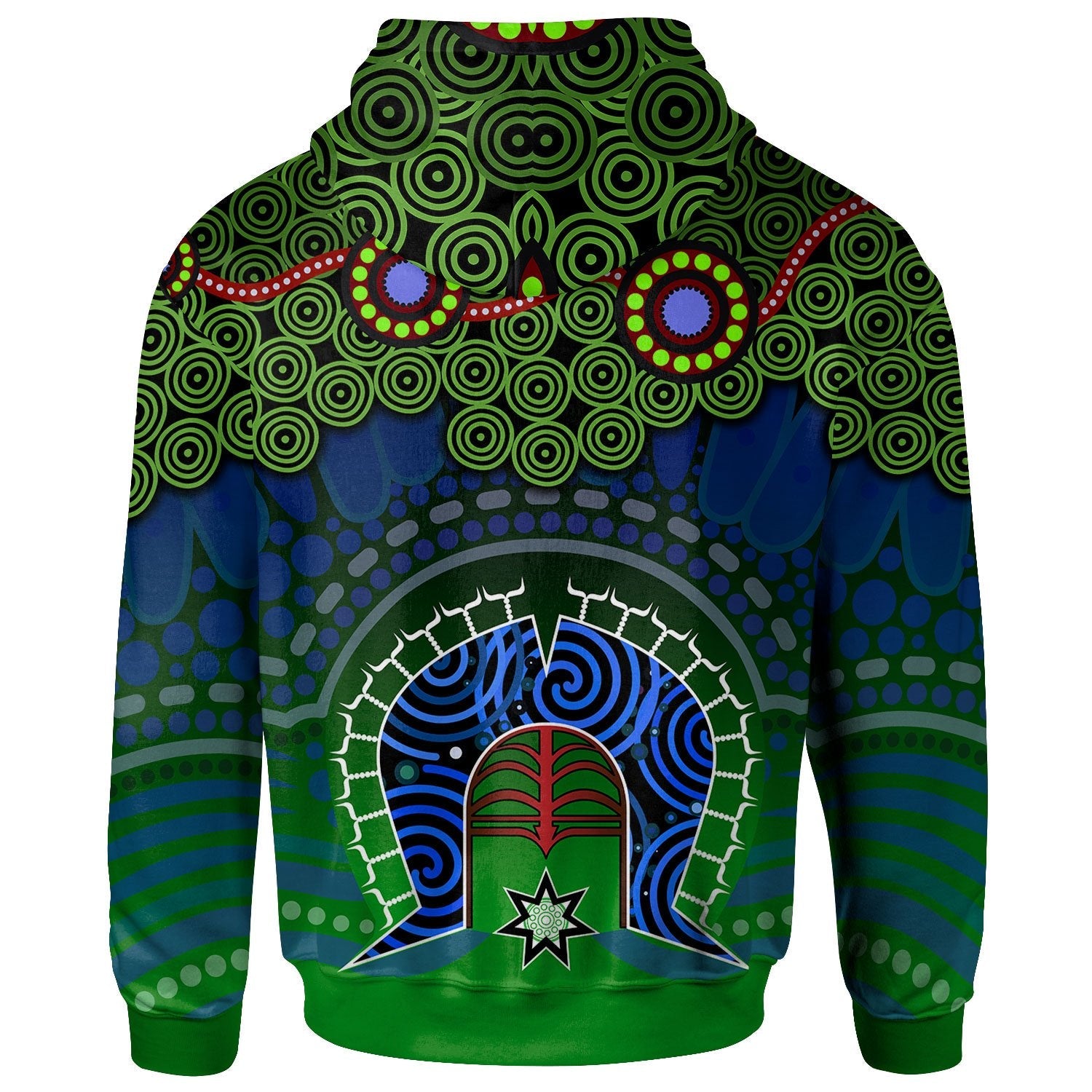 Torres Strait Hoodie - Dhari And Dot Patterns - Vibe Hoodie Shop