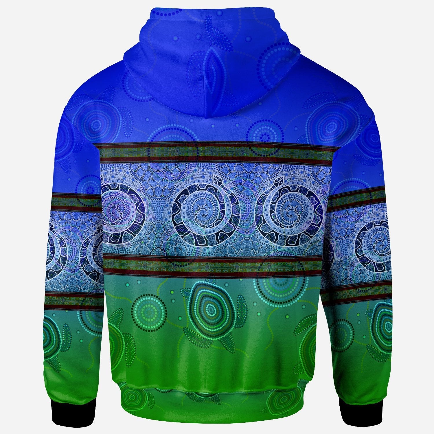 Hoodie - Turtle With Dhari Mask Snake Patterns - Vibe Hoodie Shop