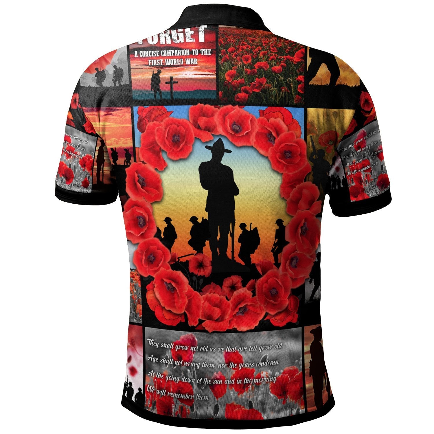 ANZAC Polo Shirt - Always Remember Australia's Soldiers - Vibe Hoodie Shop