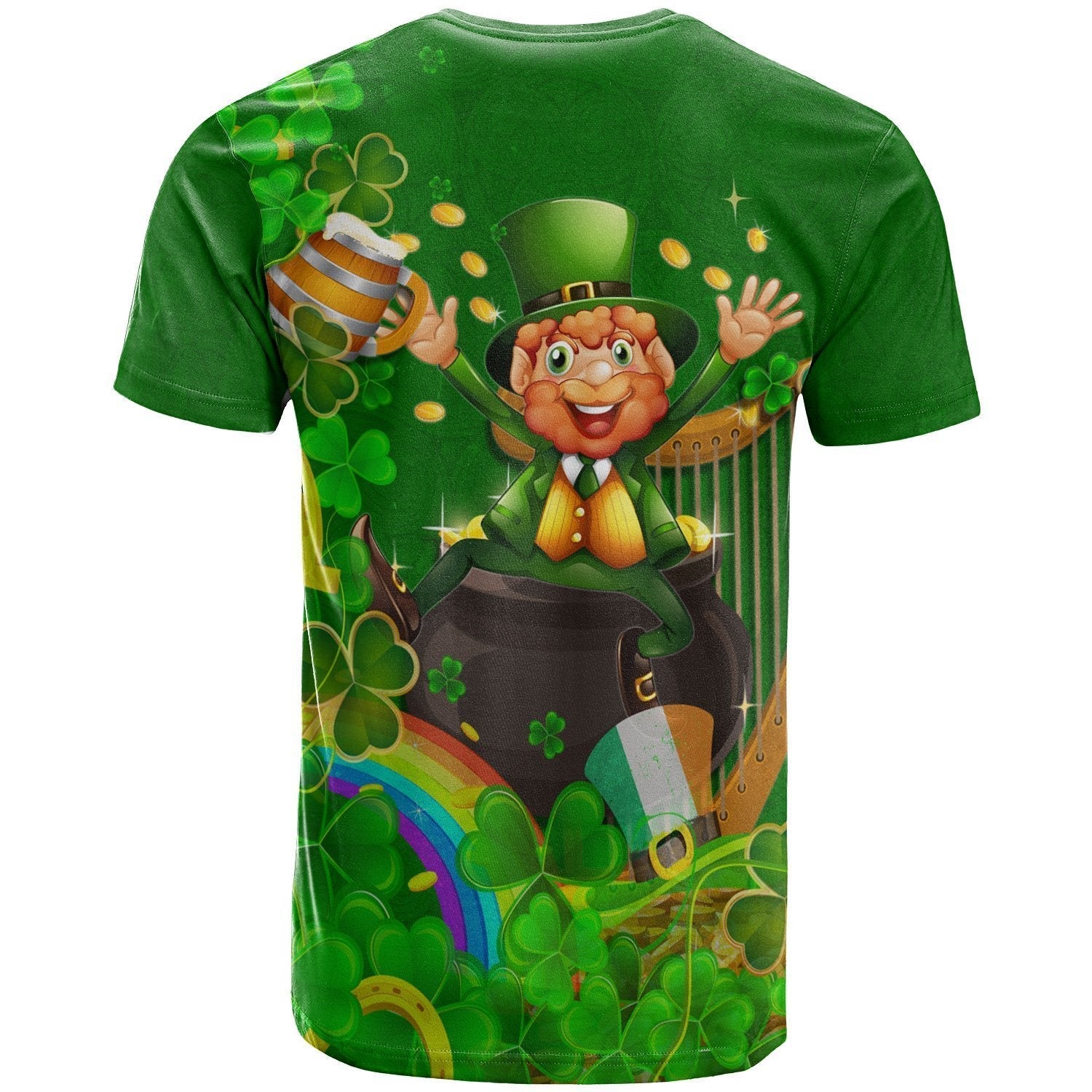 Ireland Celtic T shirts - Happy Leprechaun - Vibe Hoodie Shop