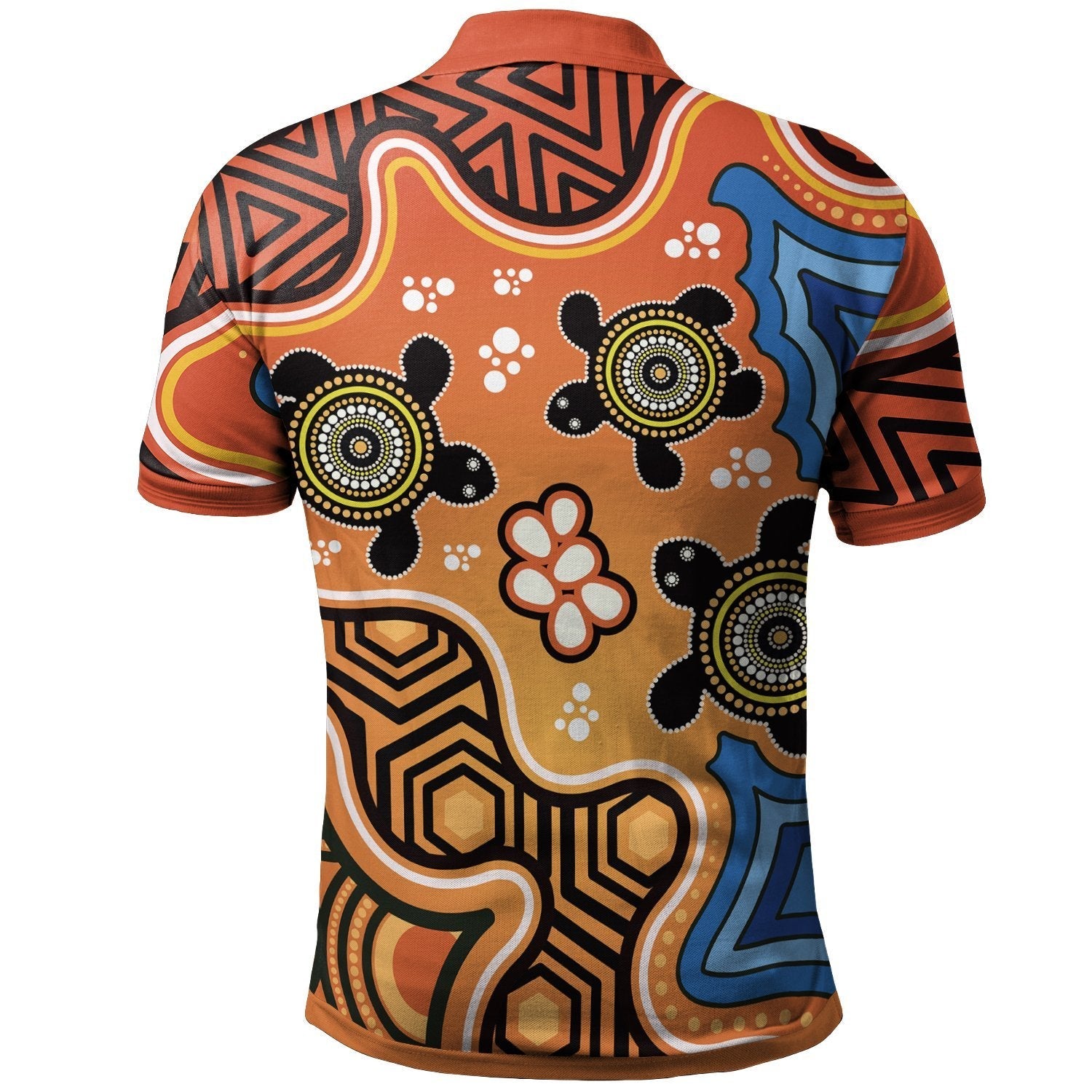 Aussie Aboriginal Polo Shirt Indigenous Art Patterns - Vibe Hoodie Shop