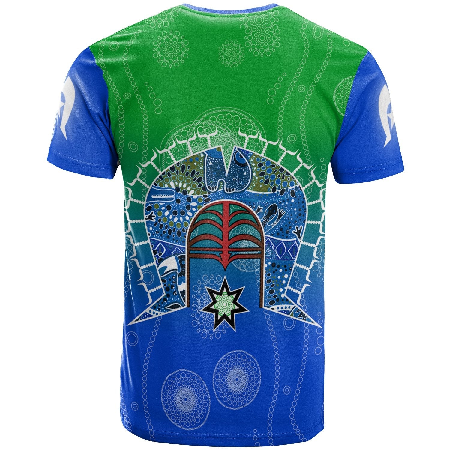 Personalised T shirt - Torres Strait Symbol With Aboriginal Patterns - Vibe Hoodie Shop