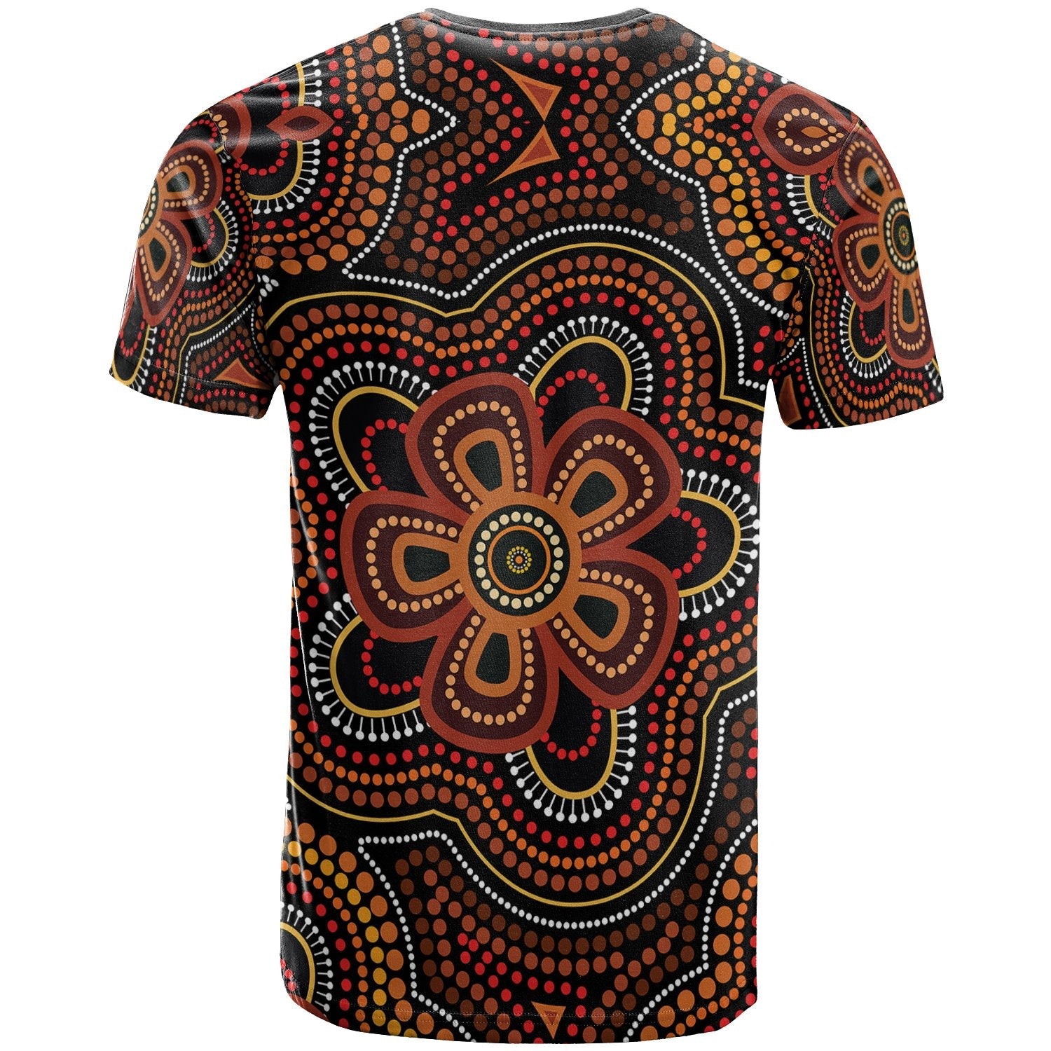 ABoriginal T shirt - Aboriginal Dot Painting Flowers Style Ver02 - Vibe Hoodie Shop