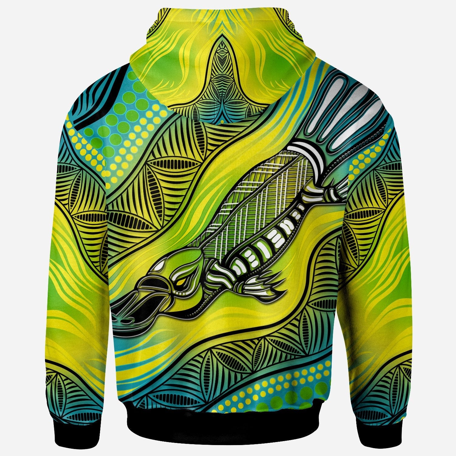 Zip Hoodie - Aboriginal Platypus - Vibe Hoodie Shop