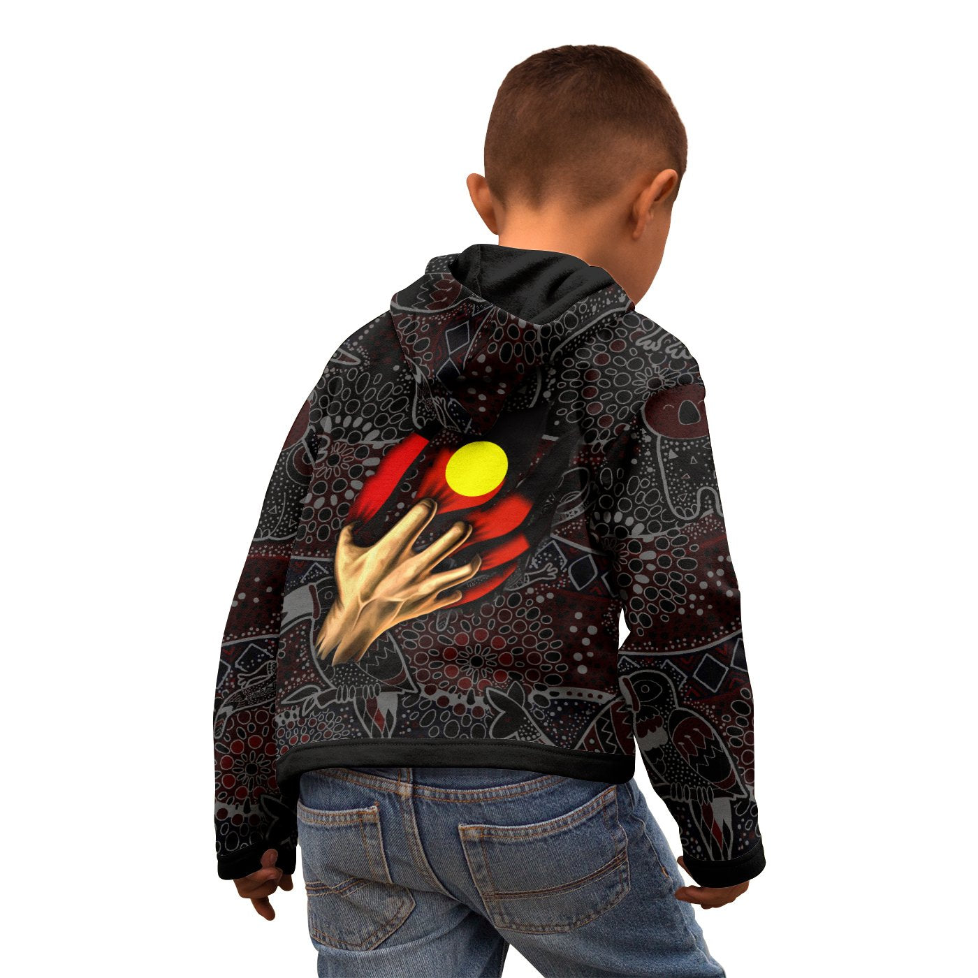 Aboriginal Zip - Up Hooaie Kids - Aboriginal Blood In Me - Vibe Hoodie Shop