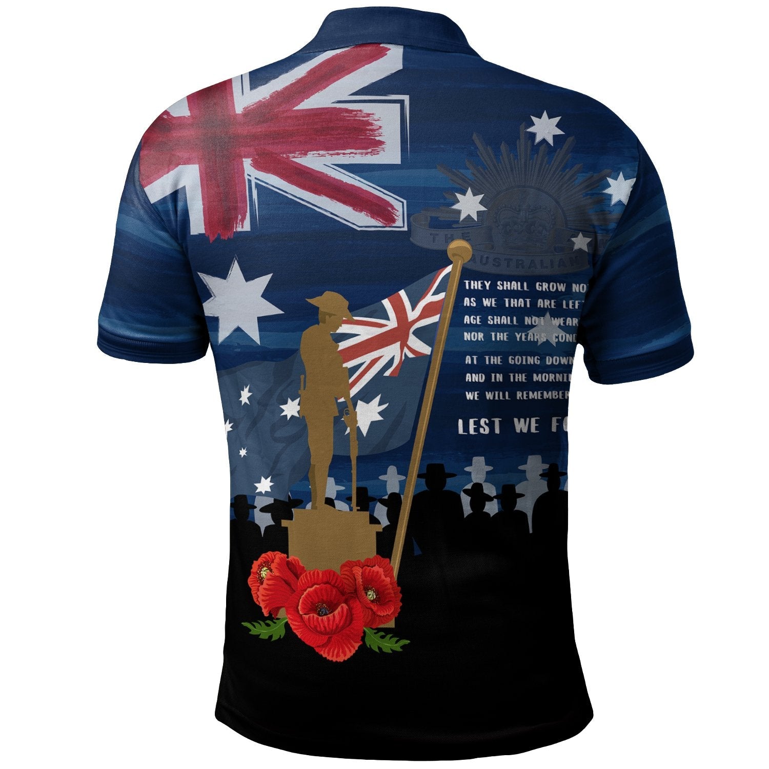 ANZAC Polo Shirt - Always Remember Australian ANZAC Day - Vibe Hoodie Shop