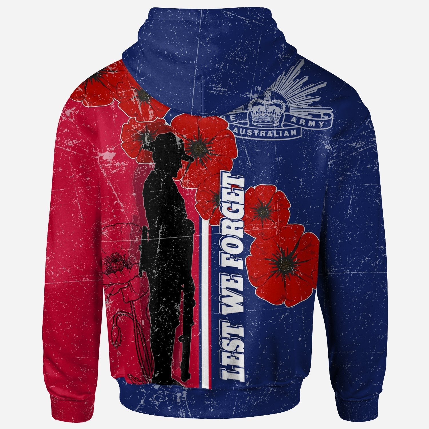 ANZAC Day Zip - Up Hoodie - Rememberance - Vibe Hoodie Shop