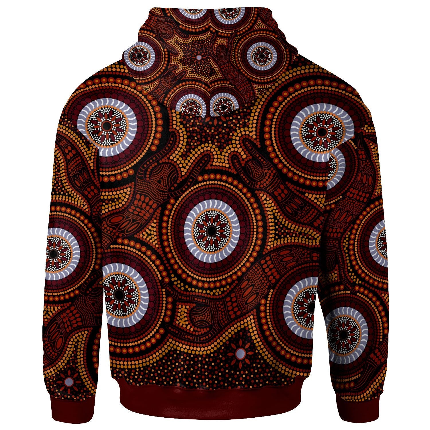 Aboriginal Hoodie - Aboriginal Human Dot Painting Art - Vibe Hoodie Shop