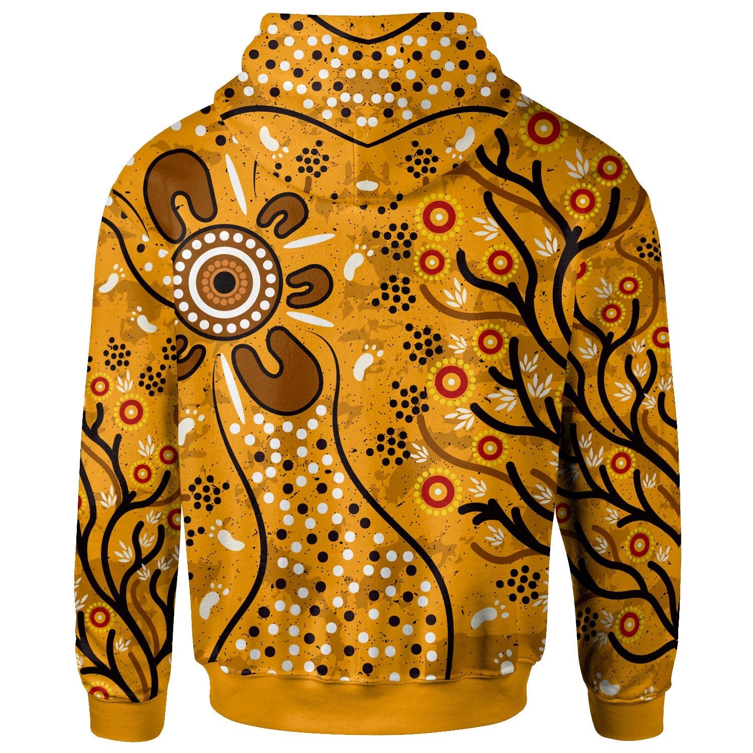 Zip - Up Hoodie - Aboriginal Art In Spring Style - Vibe Hoodie Shop