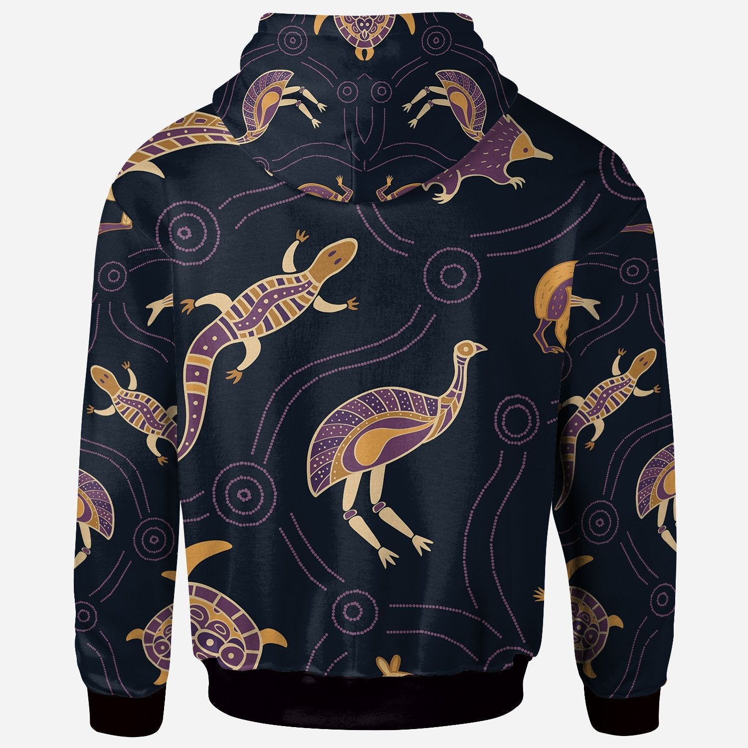 Hoodie - Indigenous Animals Patterns - Vibe Hoodie Shop