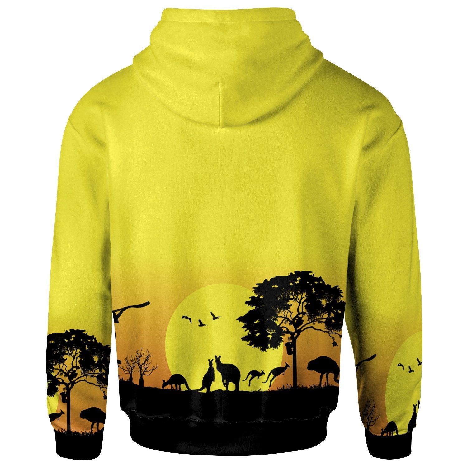 (Custom text) Zip - Up Hoodie - Sunset Australia View - Vibe Hoodie Shop