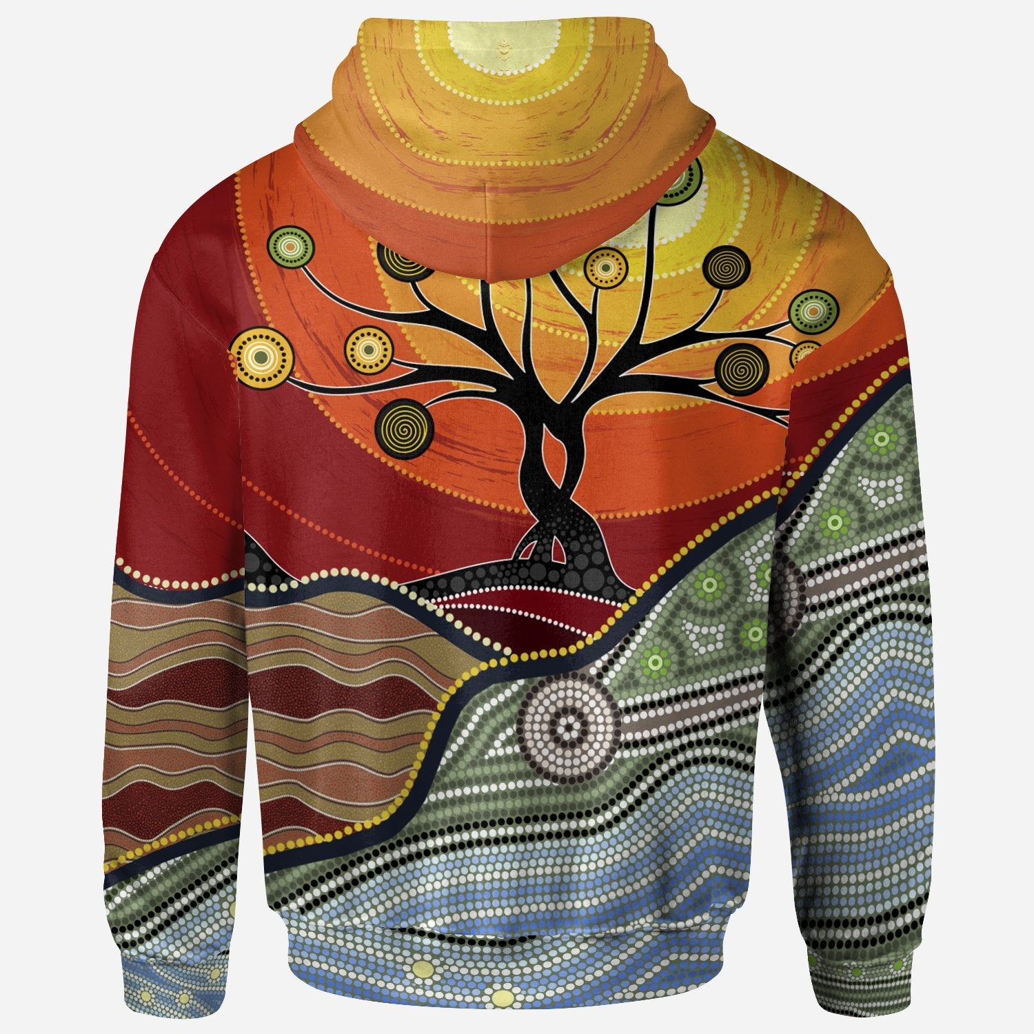 Hoodie - Australian Aboriginal Tree - Vibe Hoodie Shop