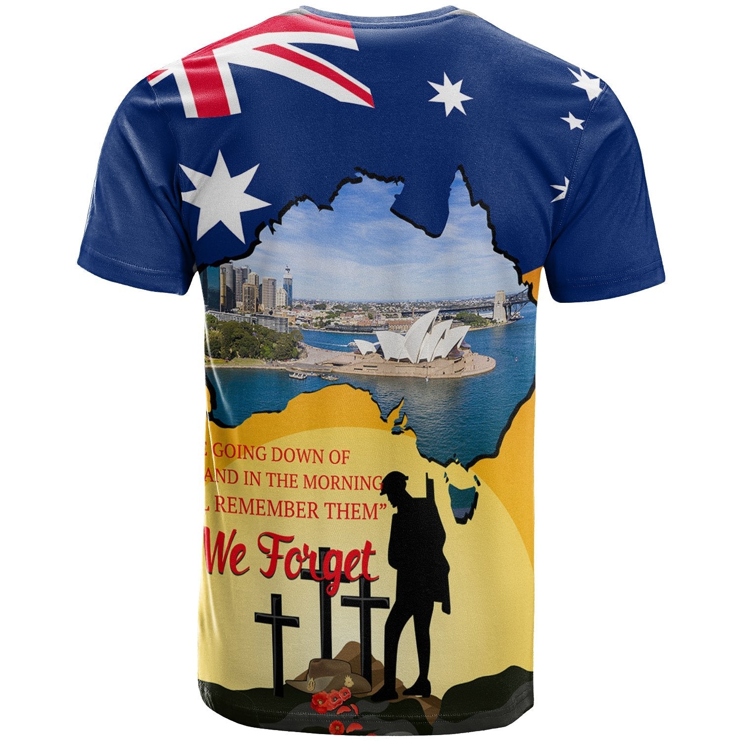 ANZAC Day T shirts - Today's Peace Is Yesterday's Sacrifice - Vibe Hoodie Shop