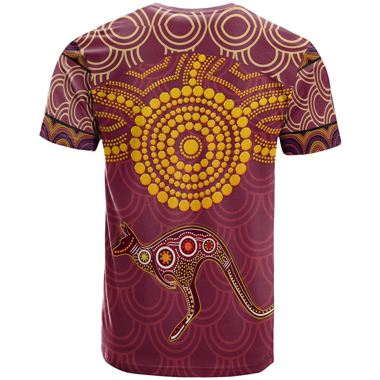 Aboriginal T shirt - Aboriginal Kangaroo - Vibe Hoodie Shop