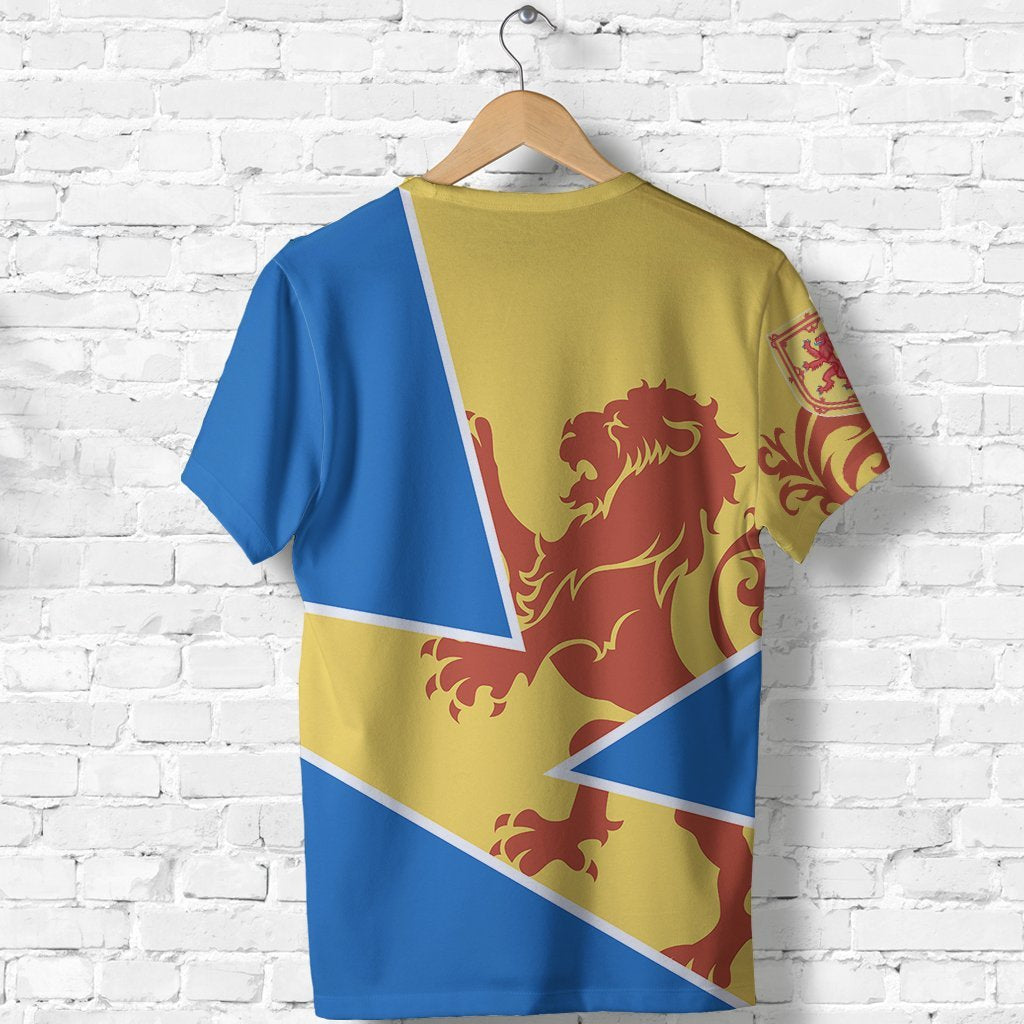 Scotland T shirt - Scottish Royal Lion 1990S Cadmium Yellow - Vibe Hoodie Shop