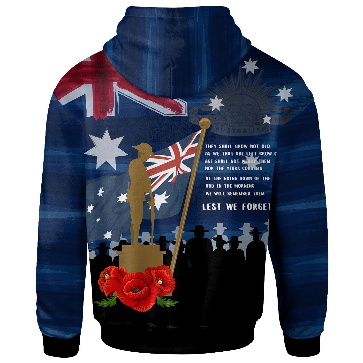 ANZAC Hoodie - Always Remember Australian ANZAC Day - Vibe Hoodie Shop