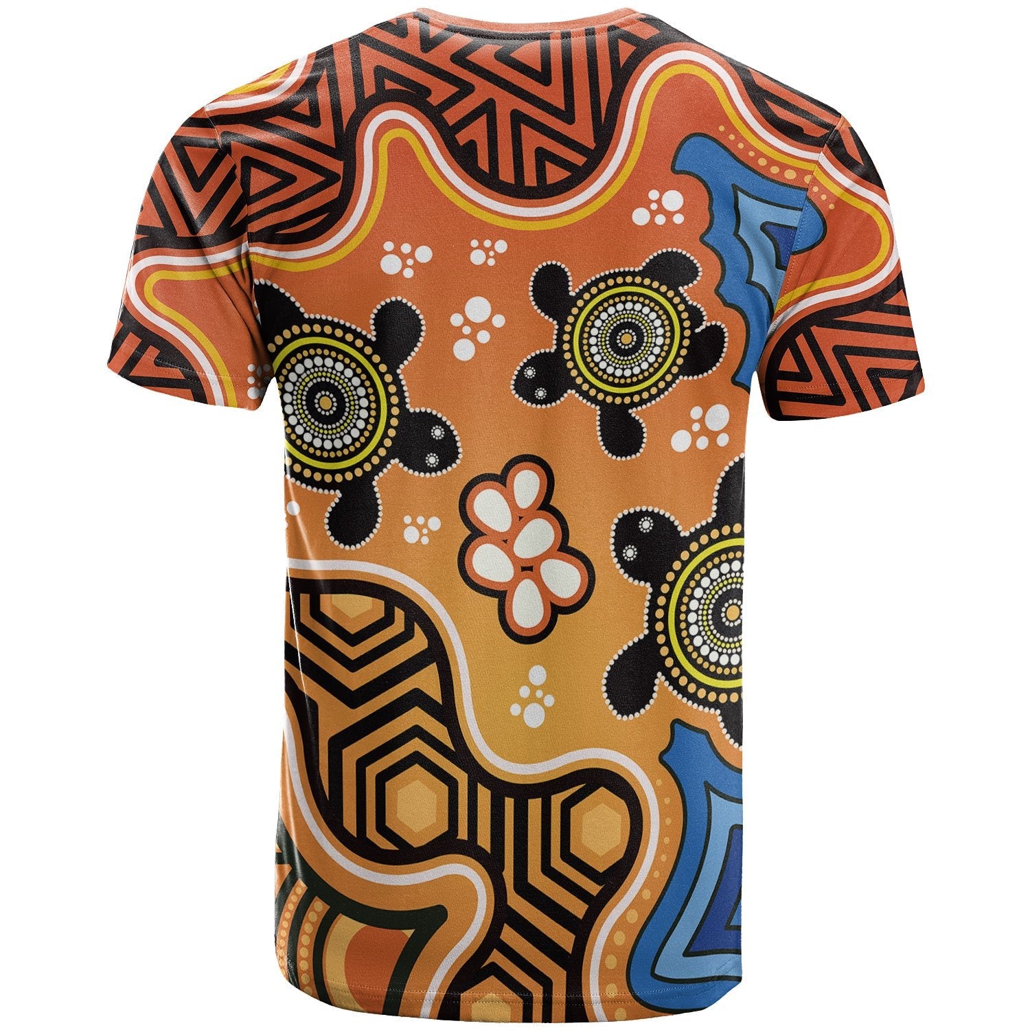 Aboriginal T - Shirt - Indigenous Art Patterns Ver04 - Vibe Hoodie Shop