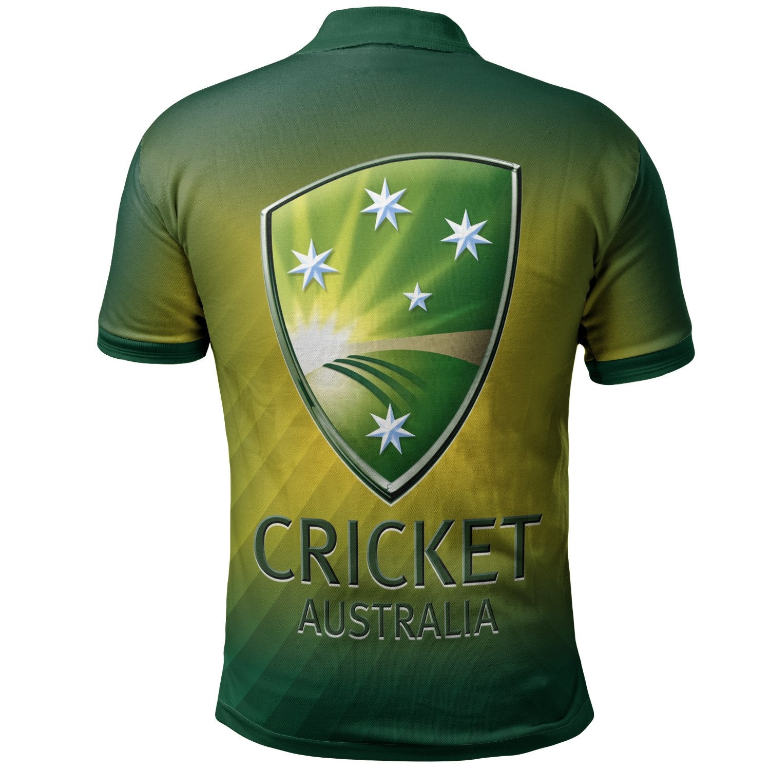 Cricket Polo Shirt - Australian Cricket National Color - Vibe Hoodie Shop