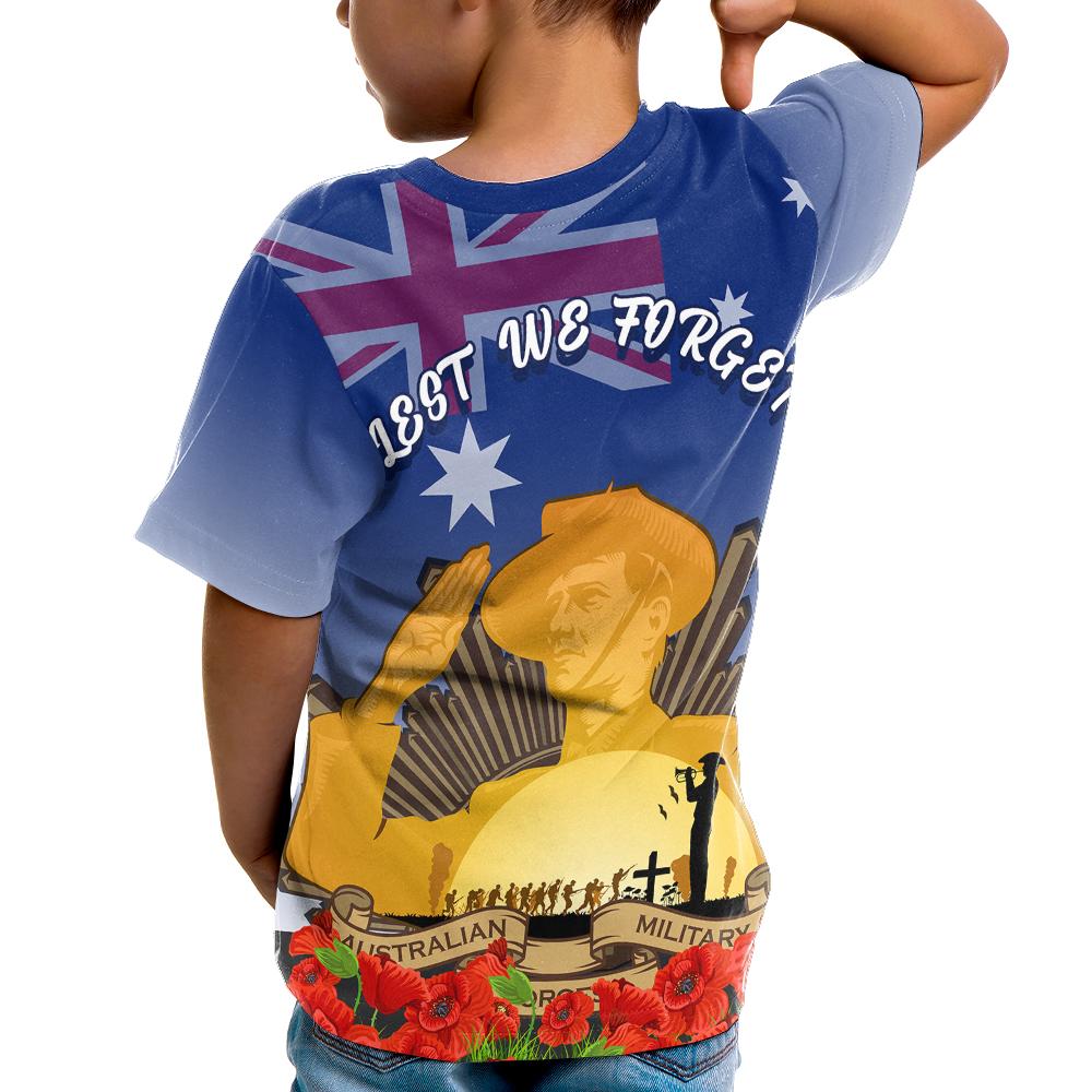 T shirt Kids - Australia ANZAC Day 2020 And Soldier - Vibe Hoodie Shop