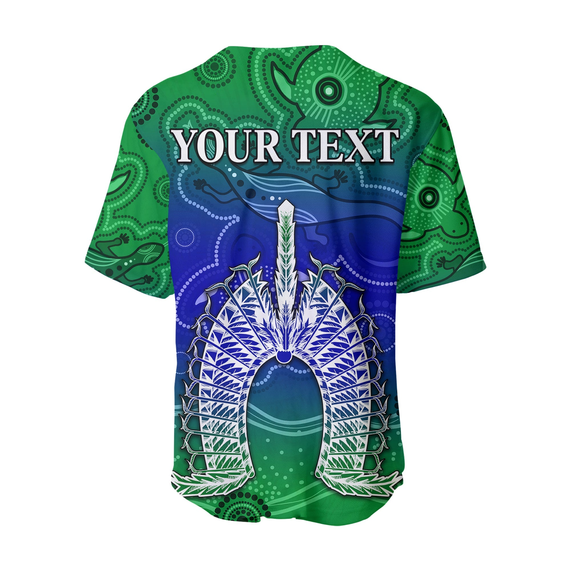 (Custom Personalised) Torres Strait Islands Baseball Jersey Aboriginal Art Lizard Symbol Peace - Vibe Hoodie Shop