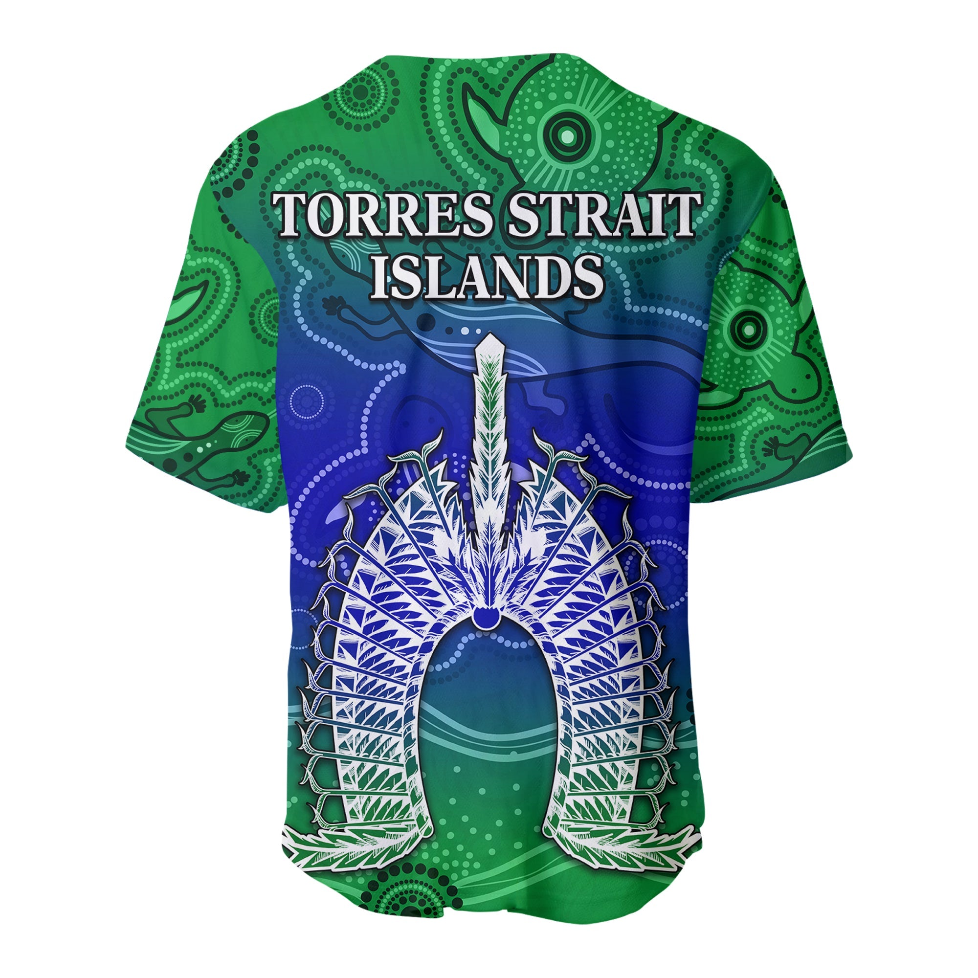 Torres Strait Islands Baseball Jersey Aboriginal Art Lizard Symbol Peace - Vibe Hoodie Shop