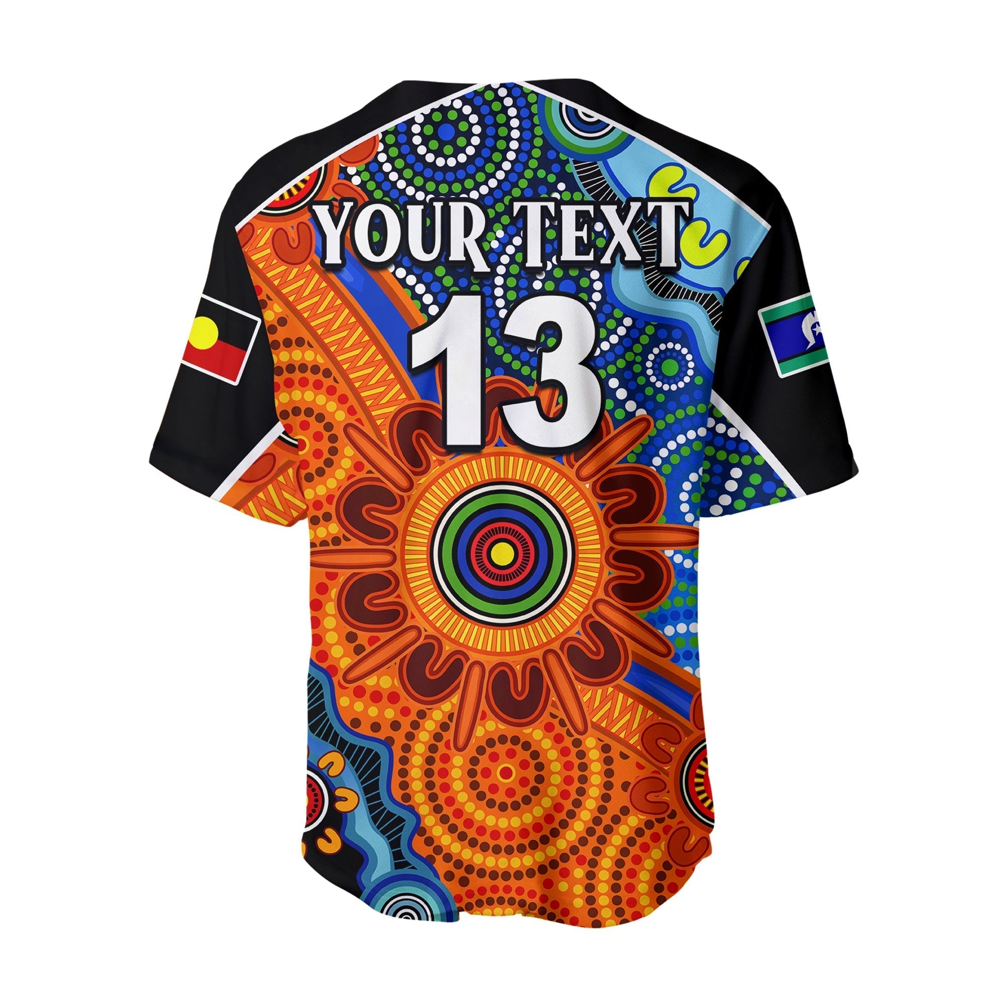 (Custom Text and Number) NAIDOC Week 2022 Baseball Jersey Aboriginal and Torres Strait Islanders Together - Vibe Hoodie Shop