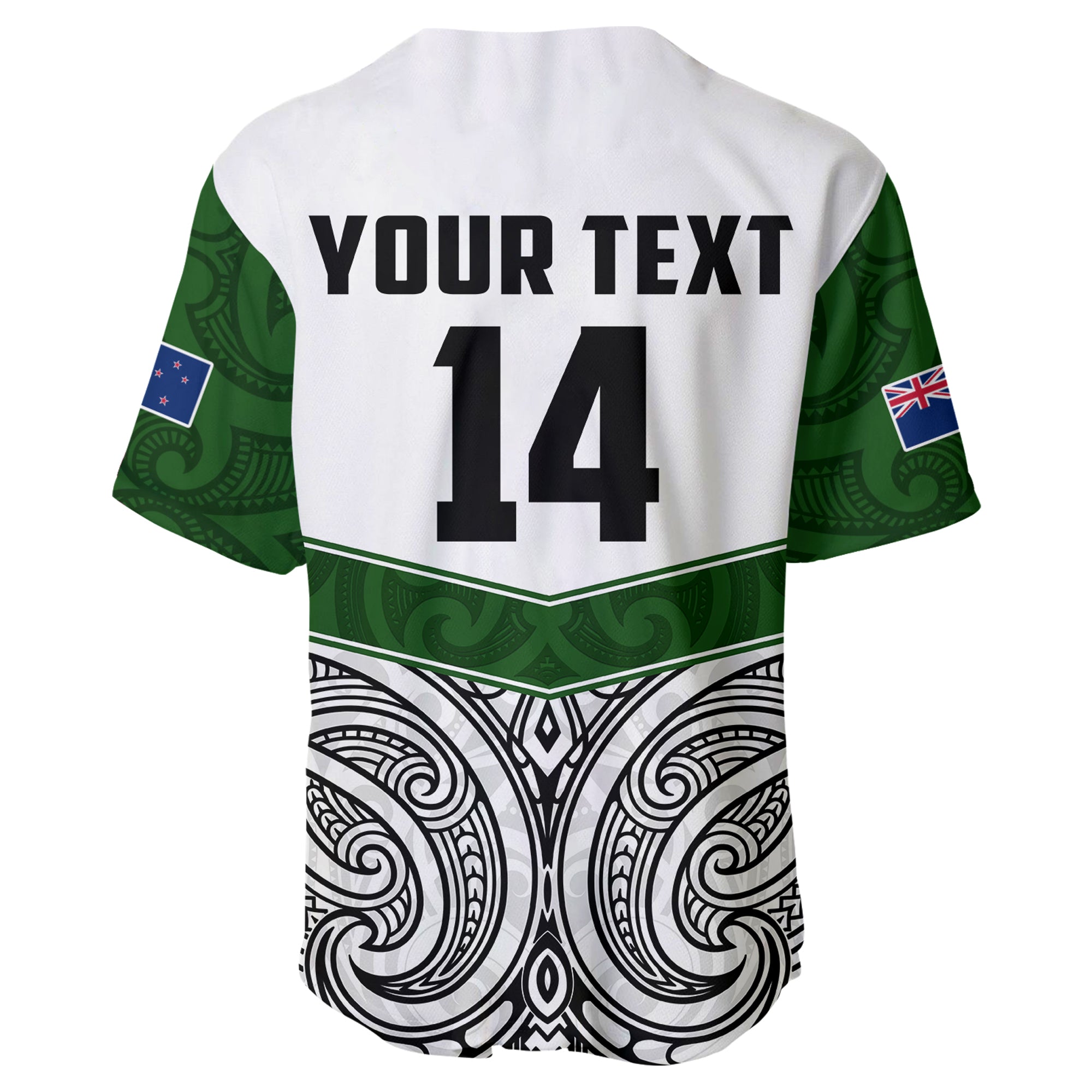 (Custom Text And Number) New Zealand Silver Fern Rugby Baseball Jersey Maori Pacific - Vibe Hoodie Shop