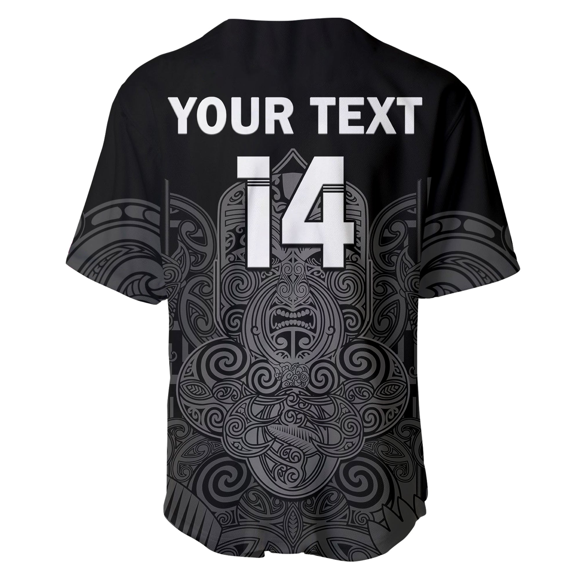 (Custom Text And Number) New Zealand Tiki Rugby Baseball Jersey NZ Maori Koru Pattern - Vibe Hoodie Shop