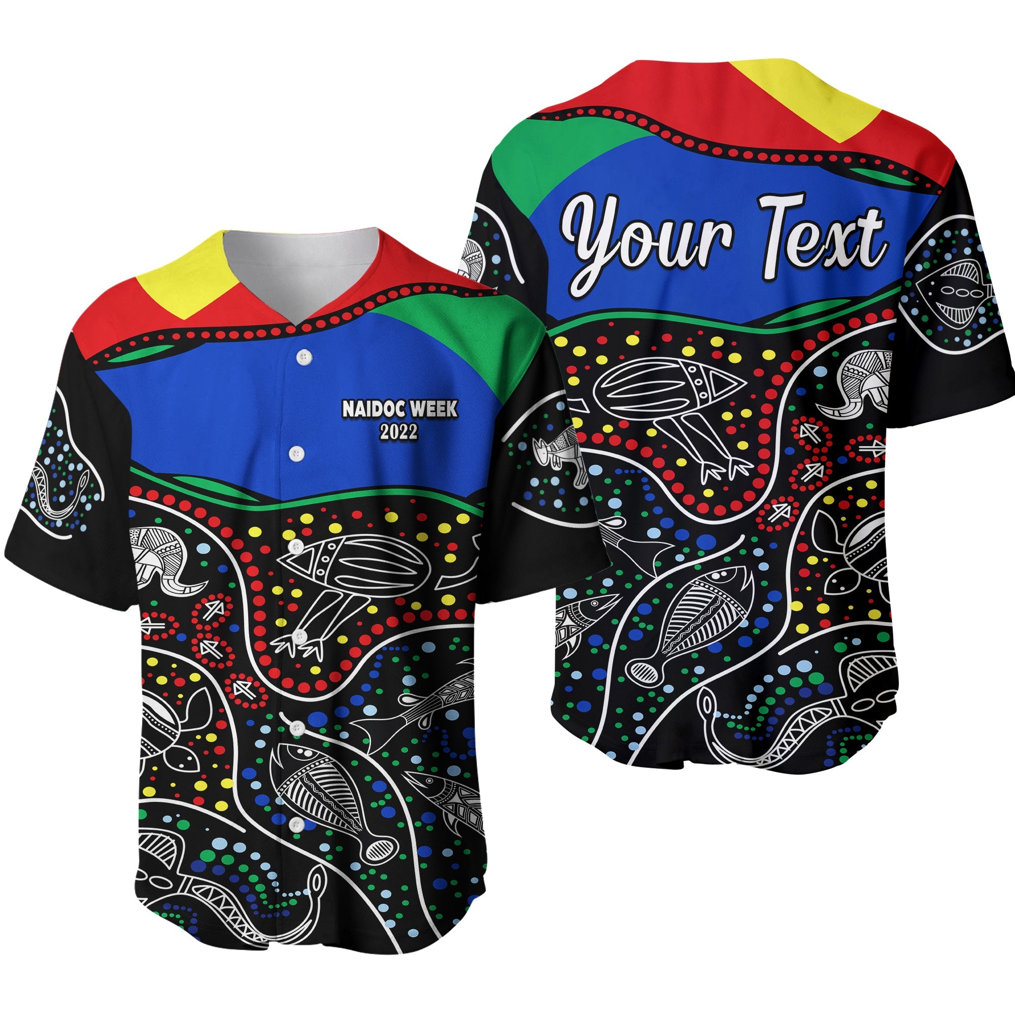 (Custom Personalised) NAIDOC Week 2022 Baseball Jersey National Aborigines And Torres Strait Islander Animals Aboriginal - Vibe Hoodie Shop