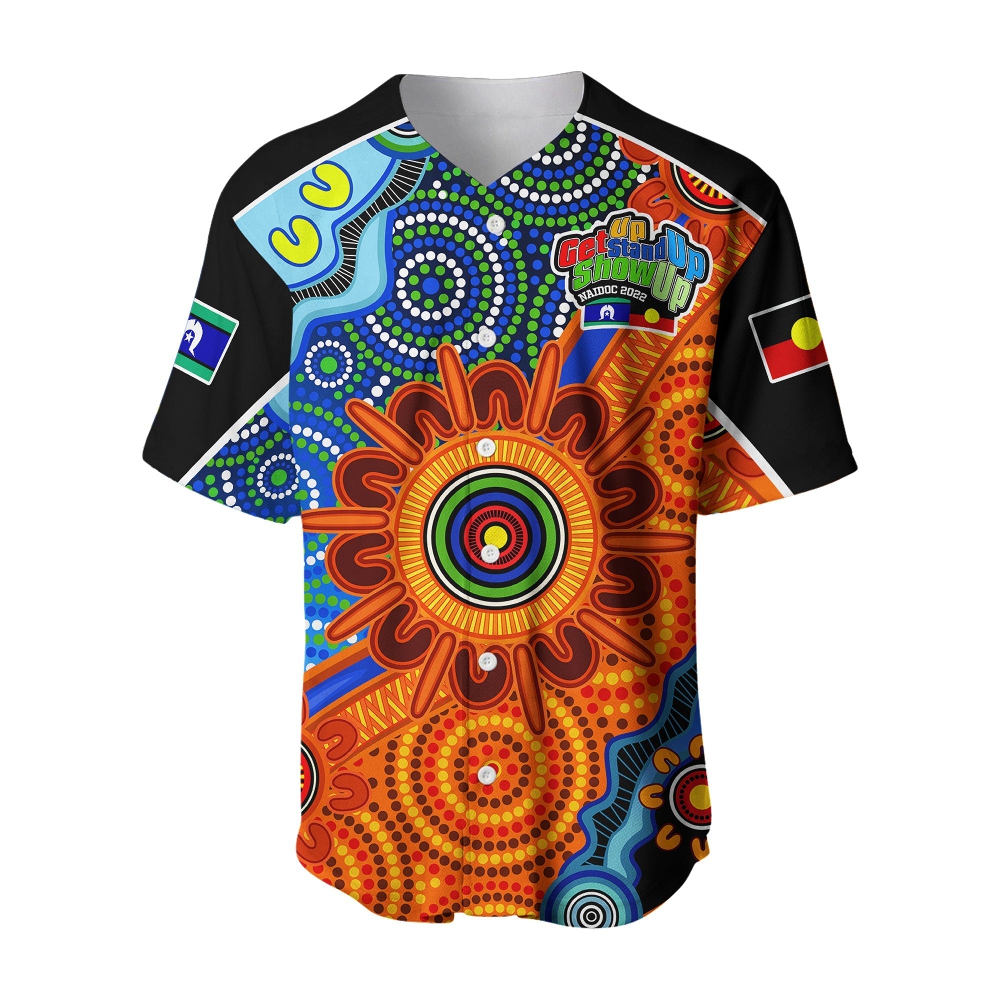 (Custom Text and Number) NAIDOC Week 2022 Baseball Jersey Aboriginal and Torres Strait Islanders Together - Vibe Hoodie Shop