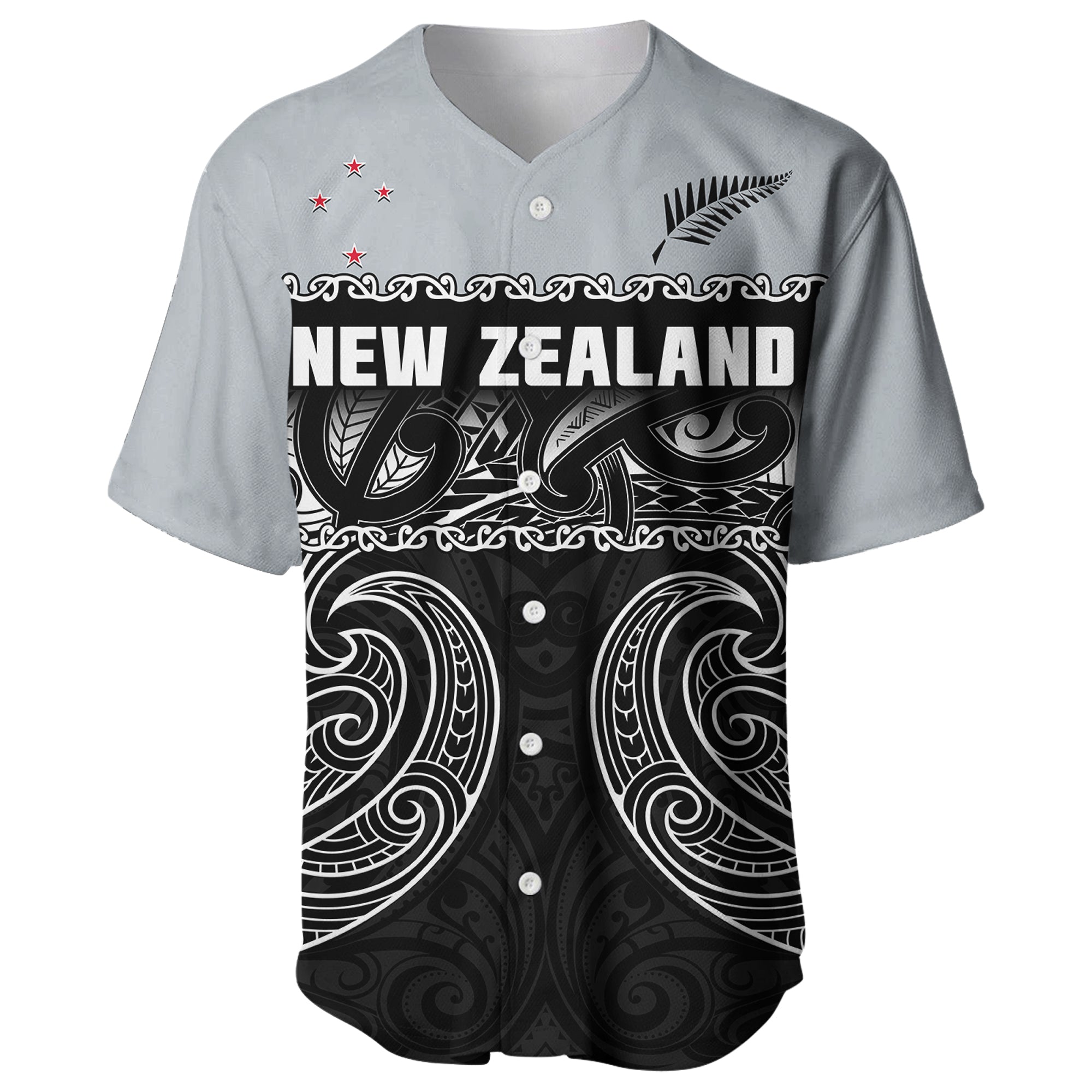 (Custom Text And Number) New Zealand 2022 Cricket Baseball Jersey Black Cap Silver Fern Maori - Vibe Hoodie Shop