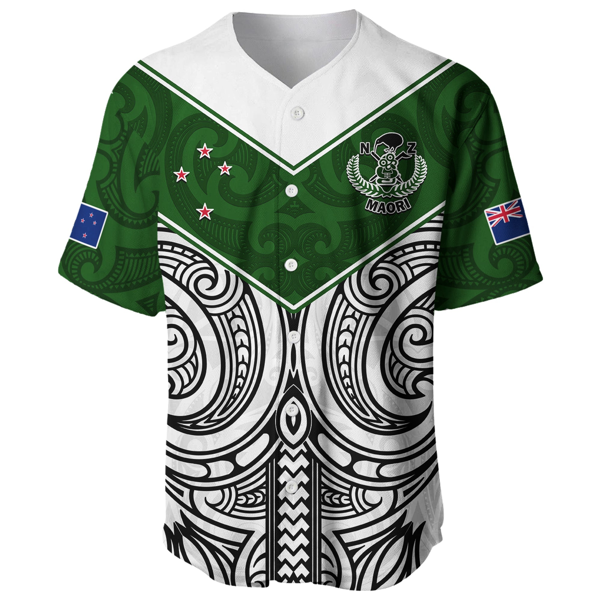 (Custom Text And Number) New Zealand Silver Fern Rugby Baseball Jersey Maori Pacific - Vibe Hoodie Shop