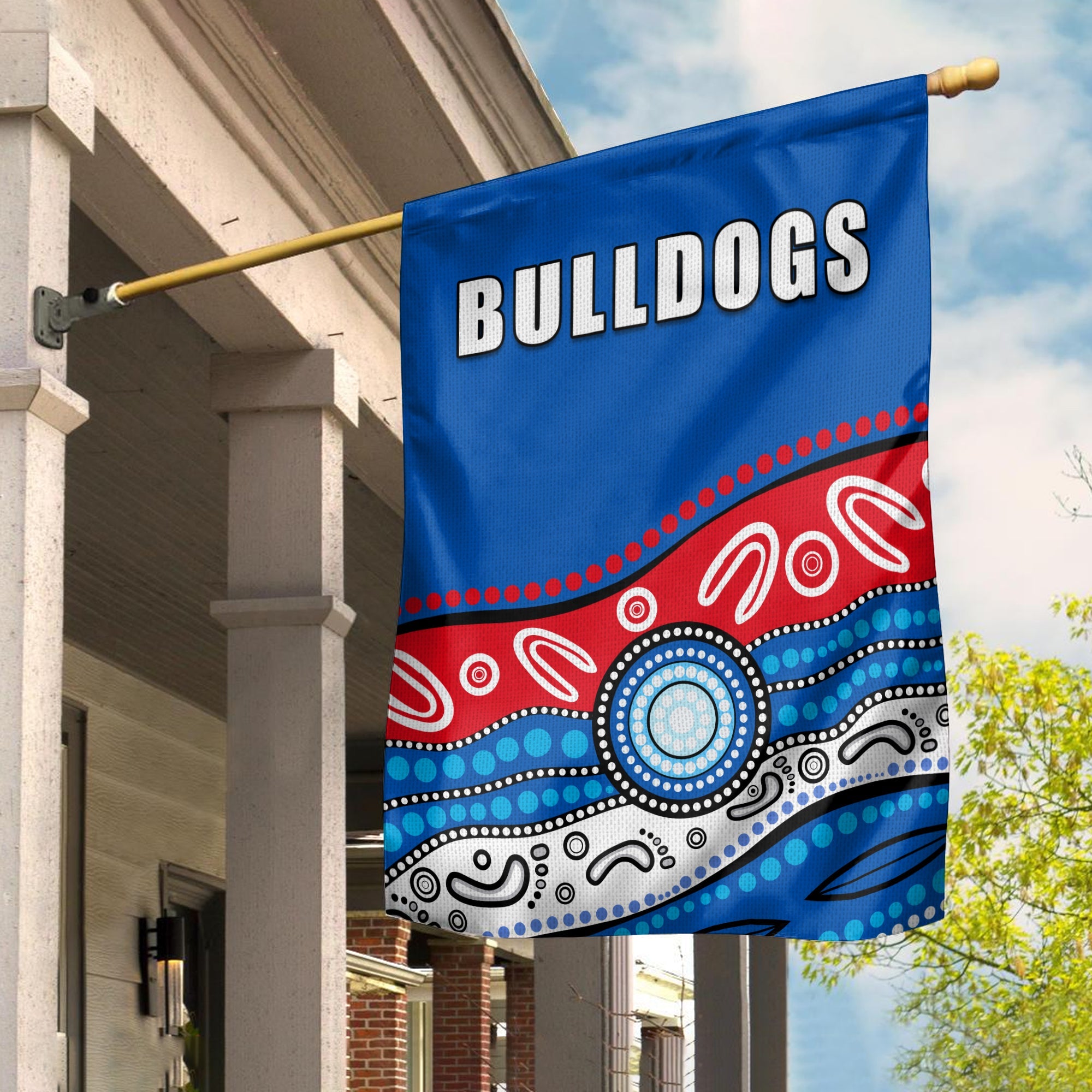 Bulldogs Indigenous Flag Western - Vibe Hoodie Shop