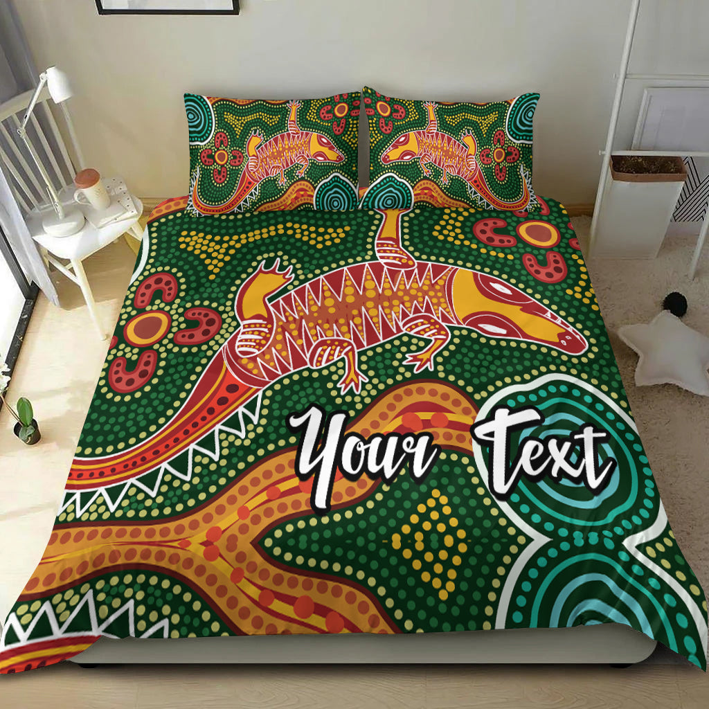 (Custom Personalised) Aboriginal Art Crocodile Bedding Set You Are Number One - Vibe Hoodie Shop