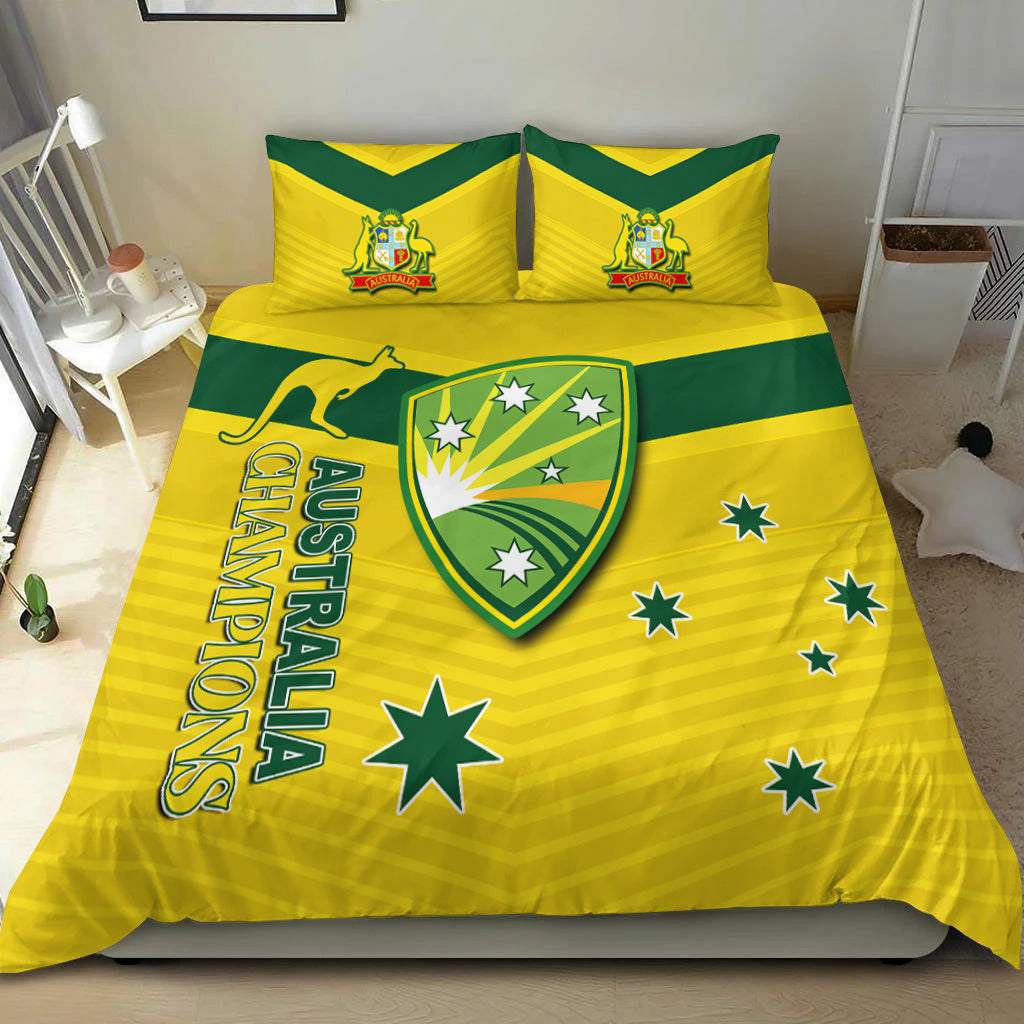 Australia Cricket Bedding Set Go Aussie Champions - Vibe Hoodie Shop