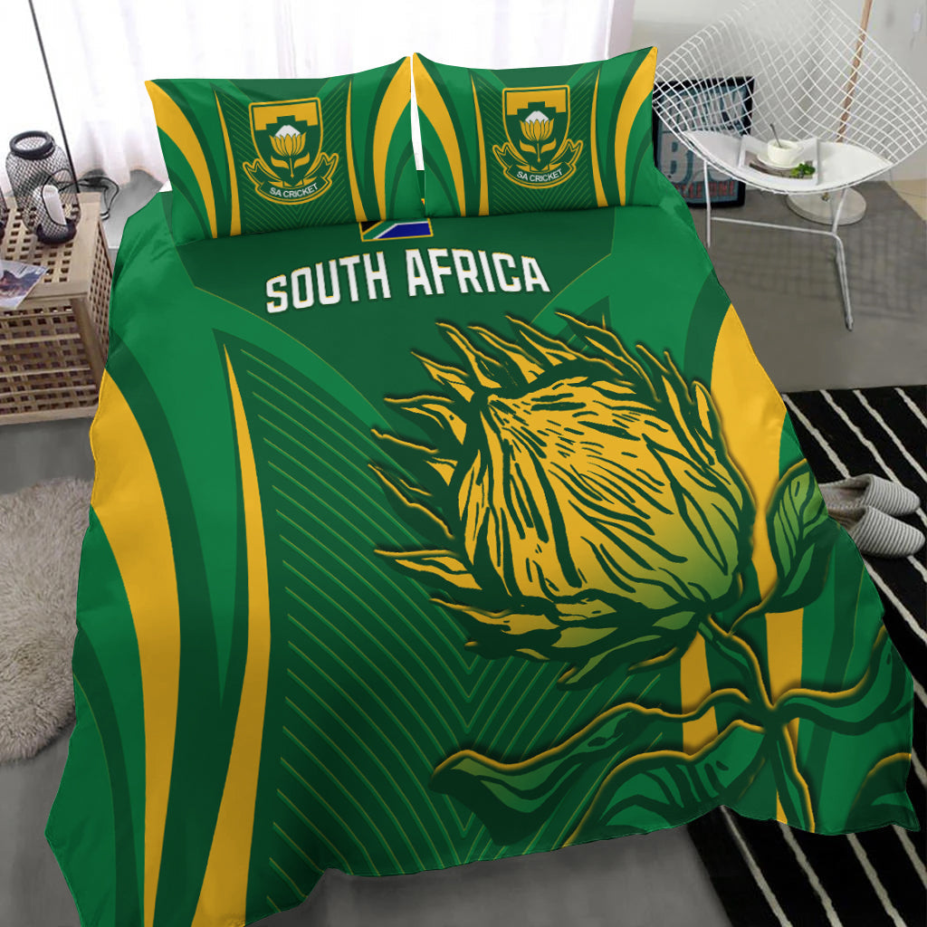 South Africa Cricket Bedding Set Proteas Champion - Vibe Hoodie Shop