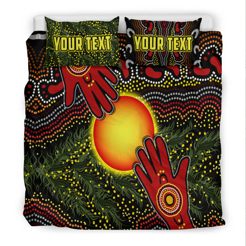 (Custom Personalised) Aboriginal Dot Painting Bedding Set Go To Touch The Sun - Vibe Hoodie Shop
