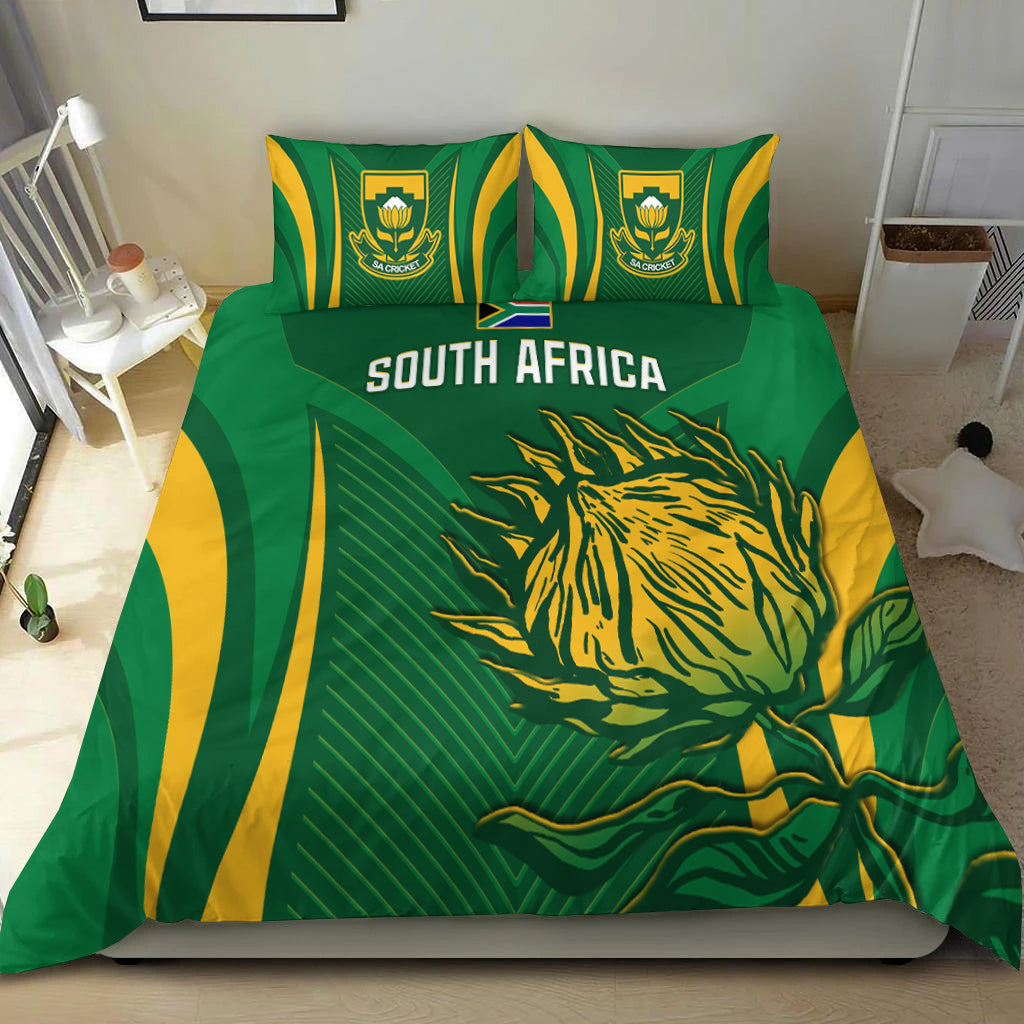 South Africa Cricket Bedding Set Proteas Champion - Vibe Hoodie Shop