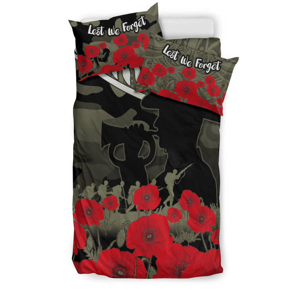 New Zealand ANZAC 2022 Bedding Set Maori Camouflage - Vibe Hoodie Shop