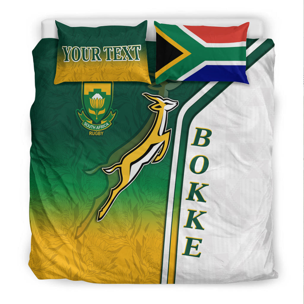 South Africa Rugby Bedding Set Protea Flower Springboks Go Bokke - Vibe Hoodie Shop