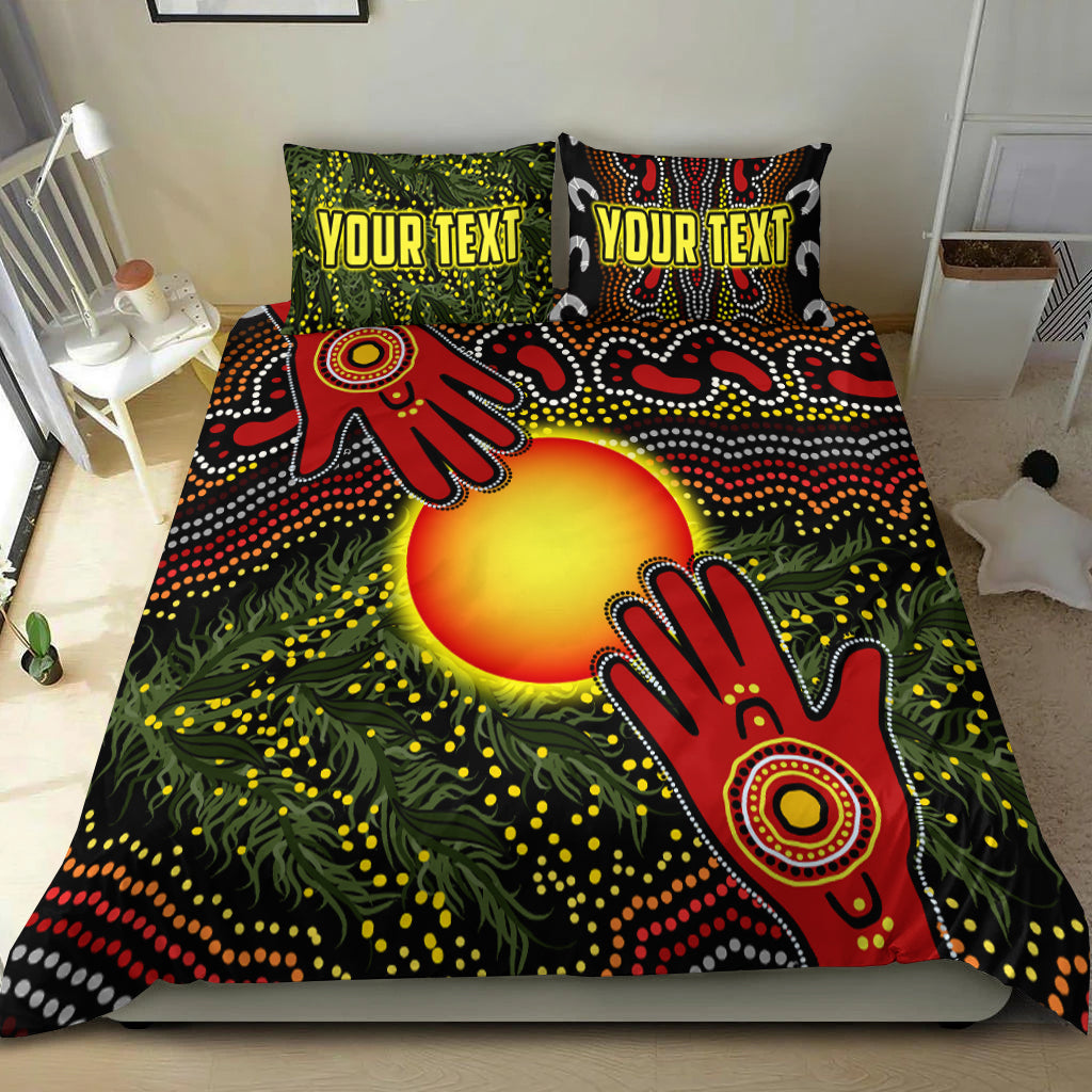 (Custom Personalised) Aboriginal Dot Painting Bedding Set Go To Touch The Sun - Vibe Hoodie Shop