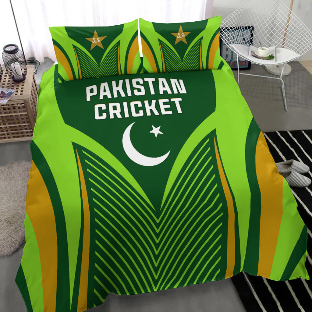Pakistan Cricket Bedding Set Green Shaheens Champion - Vibe Hoodie Shop
