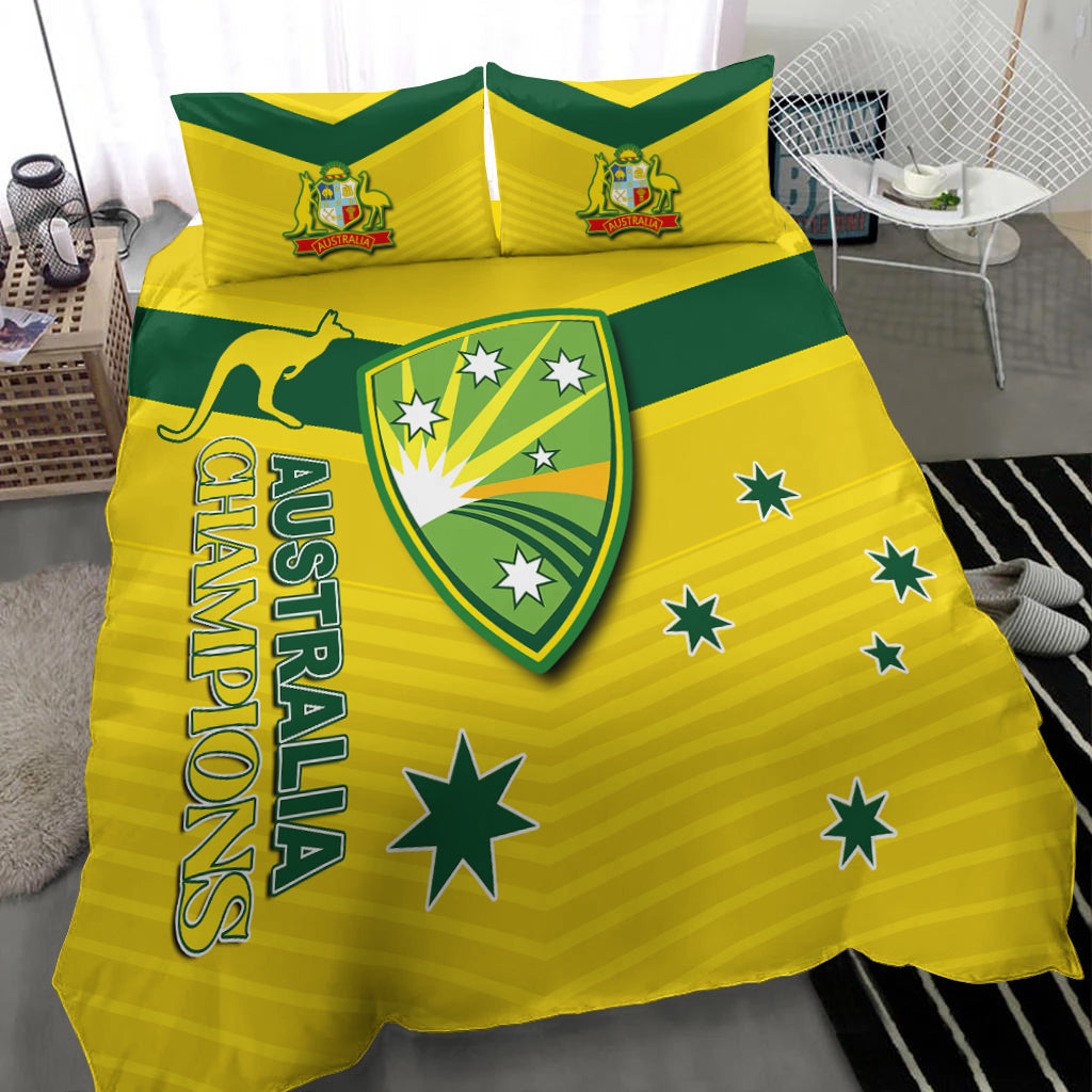 Australia Cricket Bedding Set Go Aussie Champions - Vibe Hoodie Shop